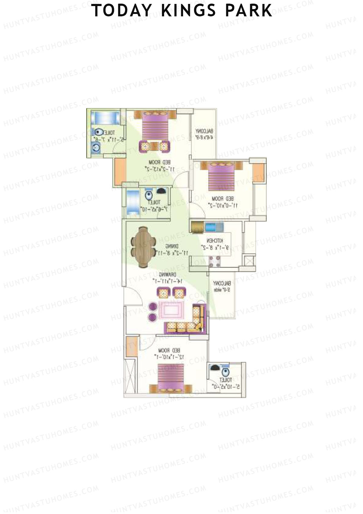 Today Kings Park Tower I Unit 1 (Type B) Floor Plan
