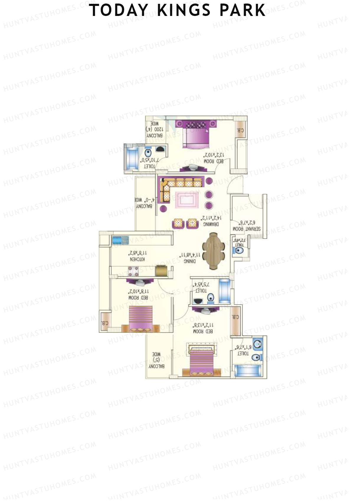 Today Kings Park Tower J Unit 2 Floor Plan