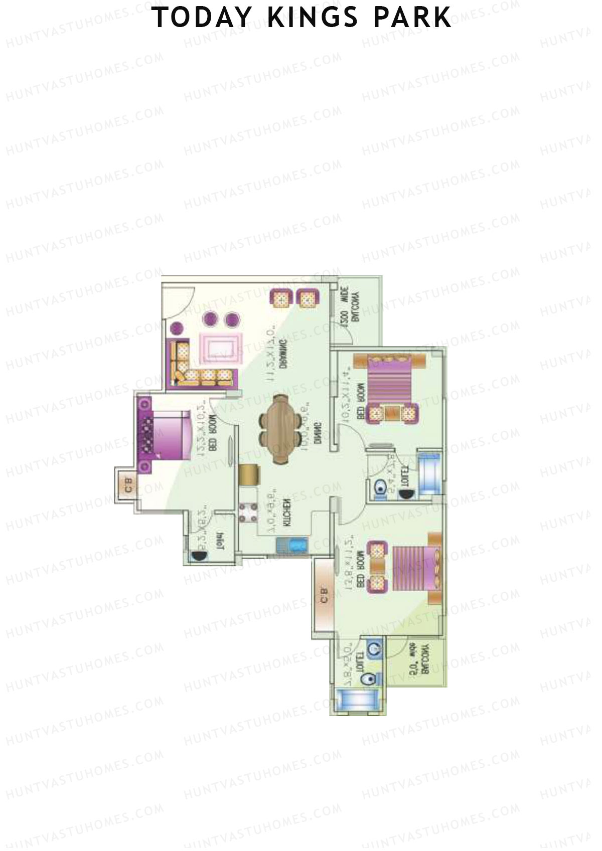 Today Kings Park Tower K Unit 6 (Type A) Floor Plan