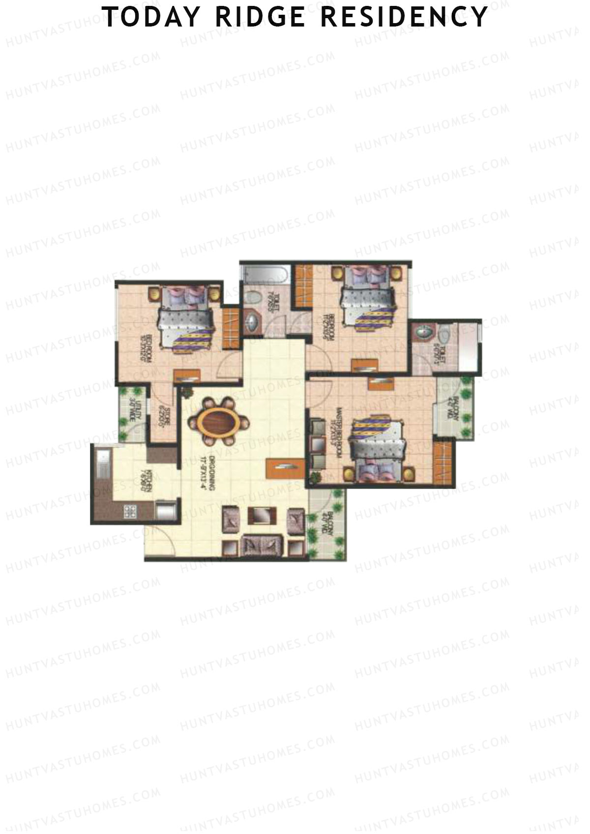 Today Ridge Residency Block F Unit 1 Floor Plan