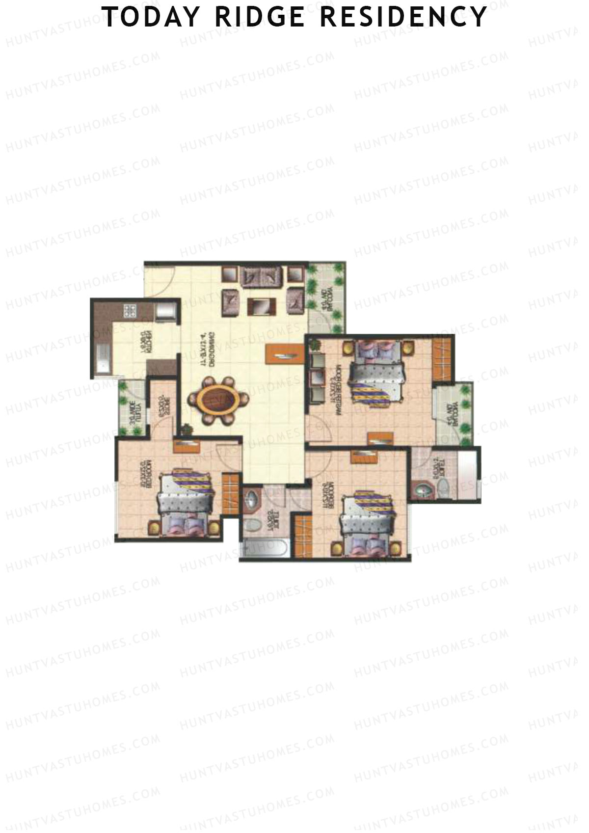 Today Ridge Residency Block F Unit 2 Floor Plan