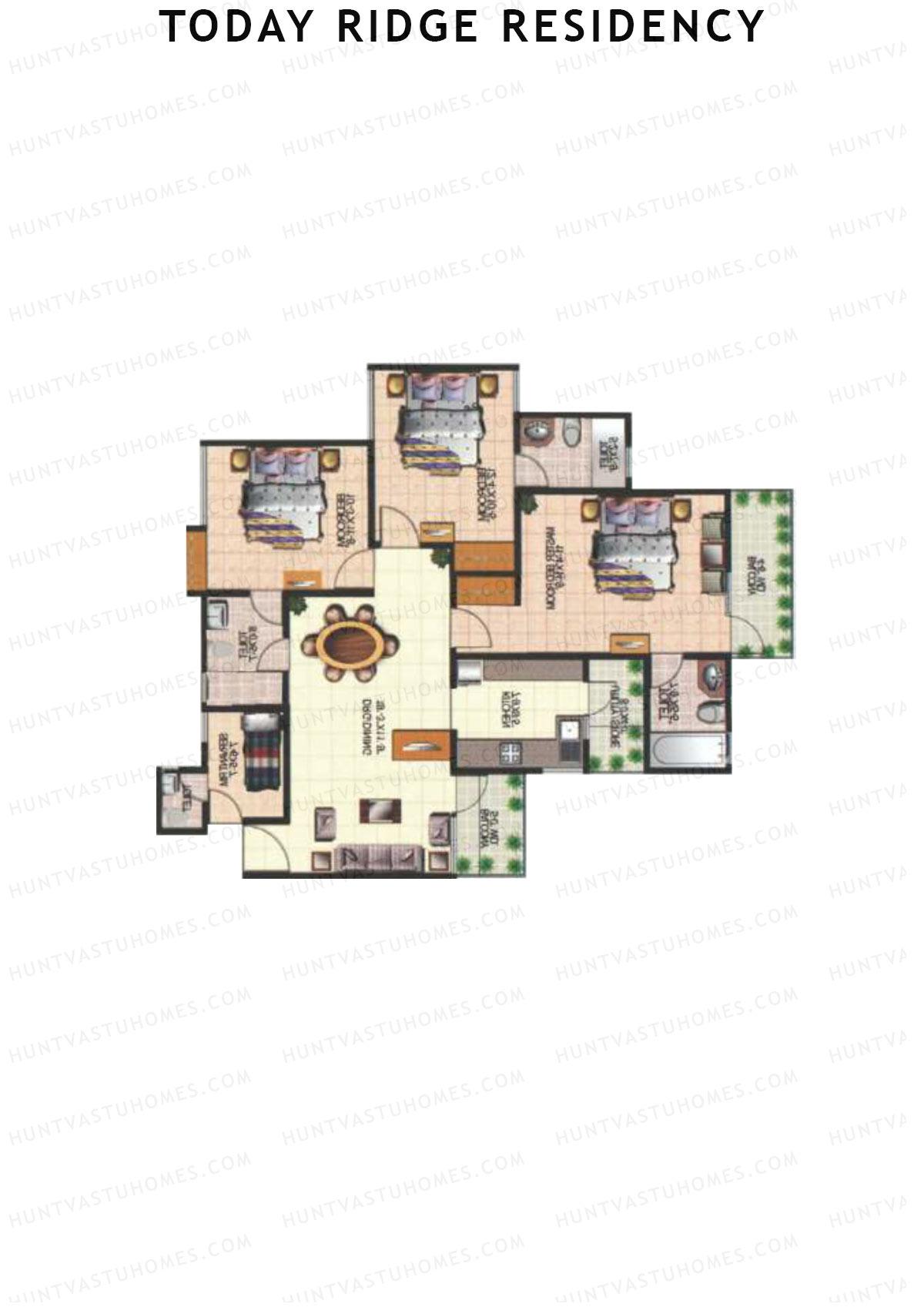 Today Ridge Residency Block H Unit 1 Floor Plan