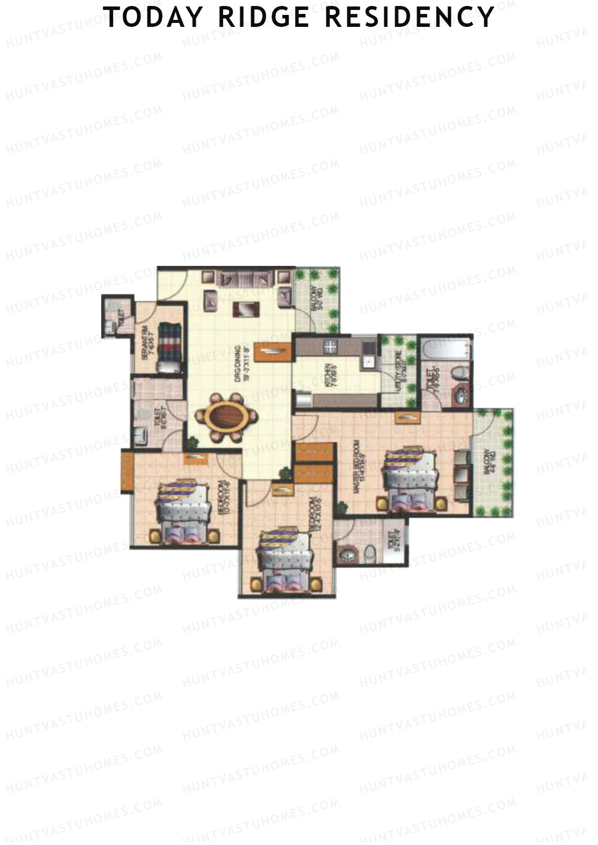 Today Ridge Residency Block H Unit 2 Floor Plan