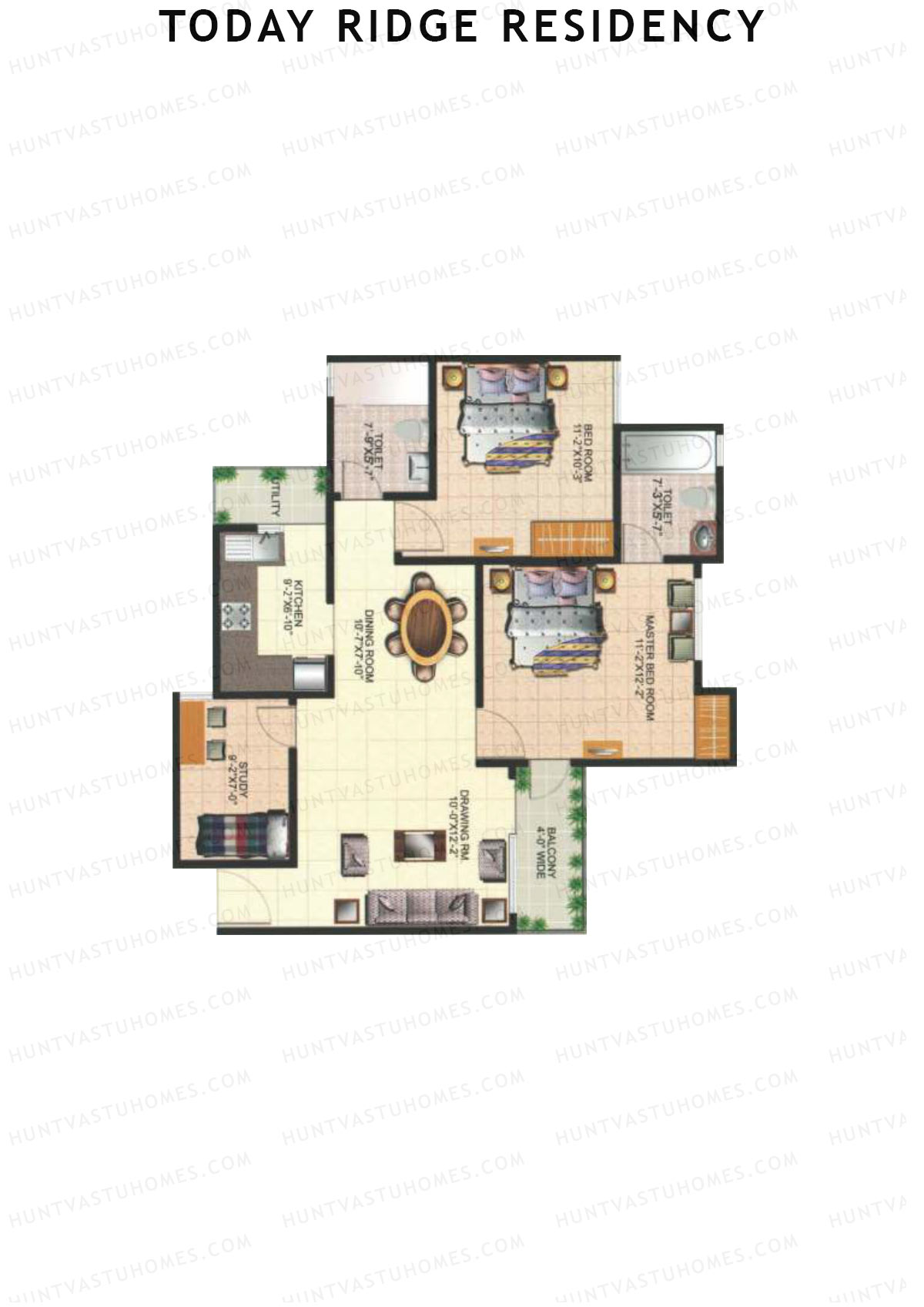 Today Ridge Residency Block I Unit 1 Floor Plan