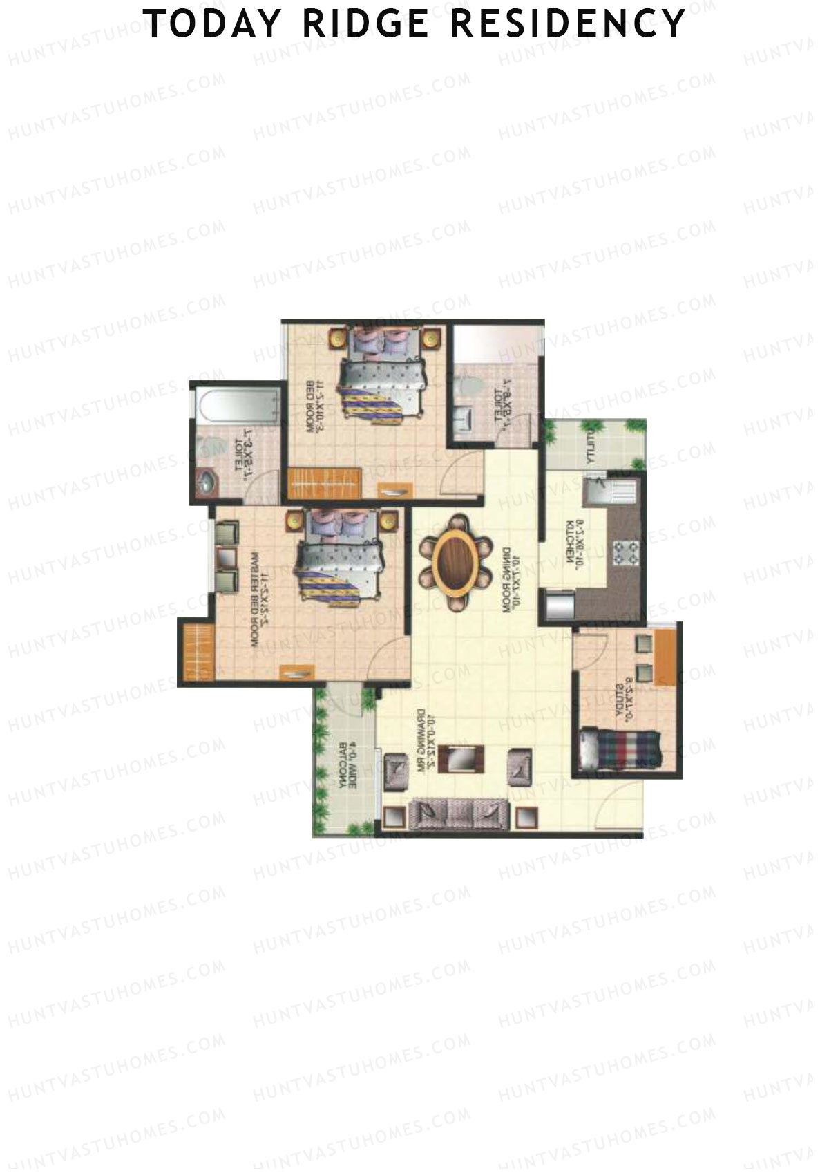 Today Ridge Residency Block I Unit 8 Floor Plan