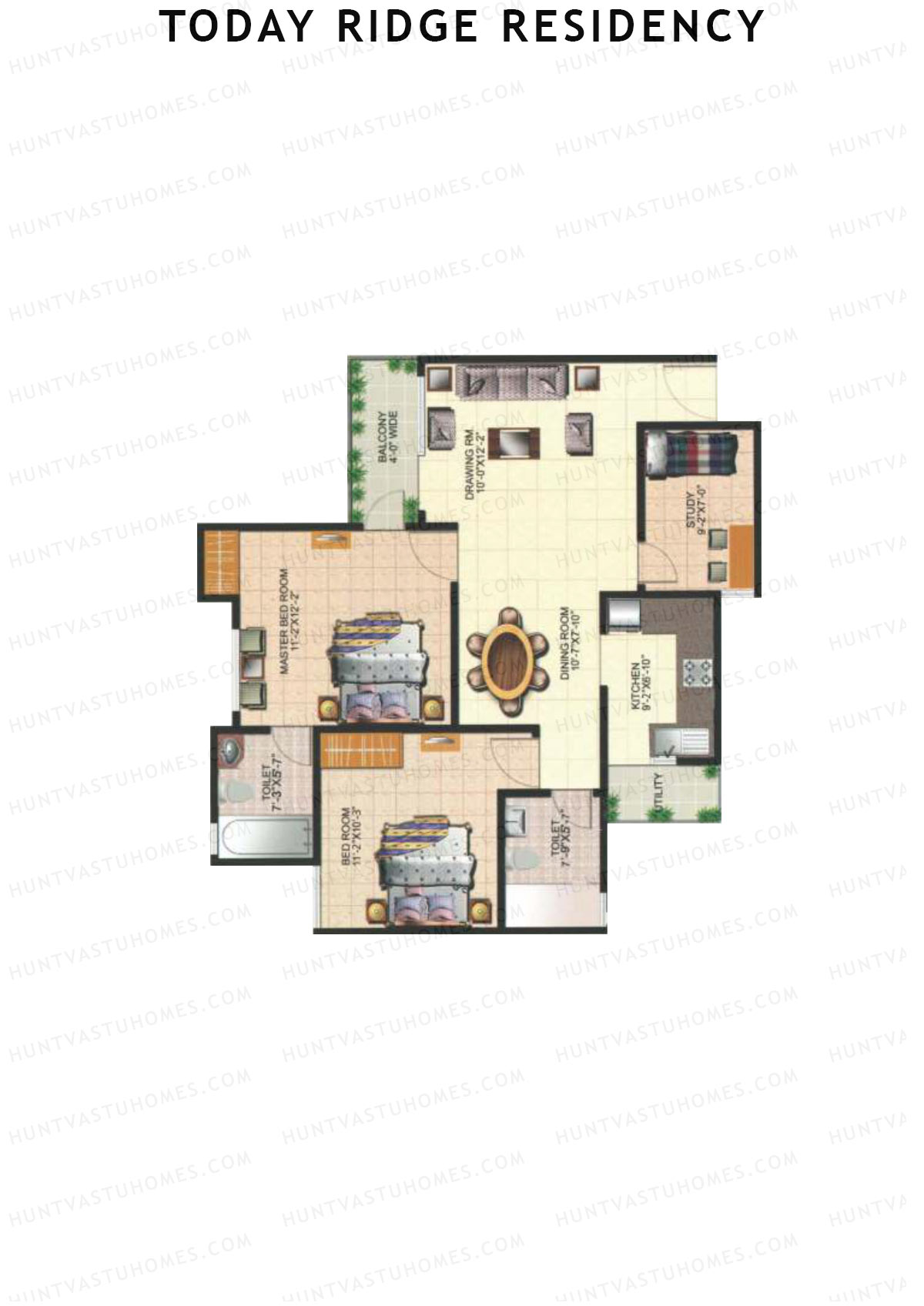 Today Ridge Residency Block M Unit 1 Floor Plan