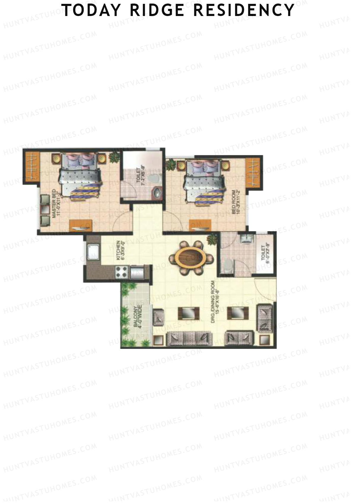 Today Ridge Residency Block M Unit 2 Floor Plan