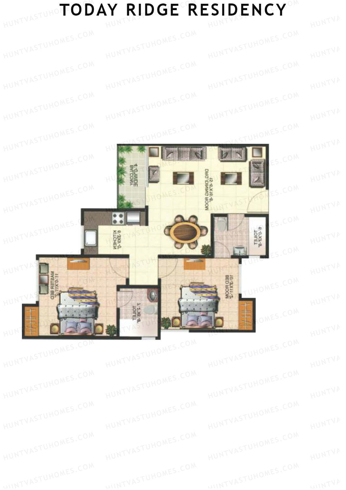 Today Ridge Residency Block M Unit 3 Floor Plan