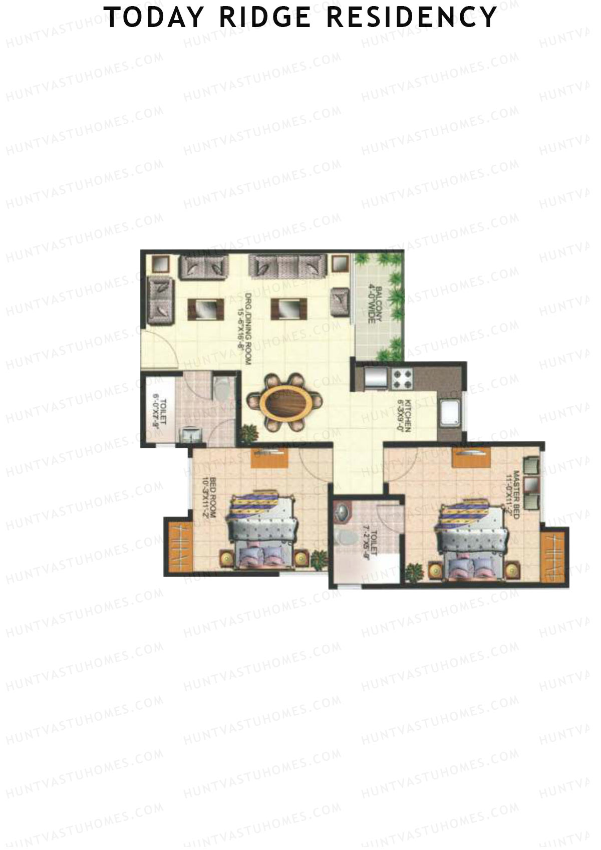 Today Ridge Residency Block M Unit 6 Floor Plan