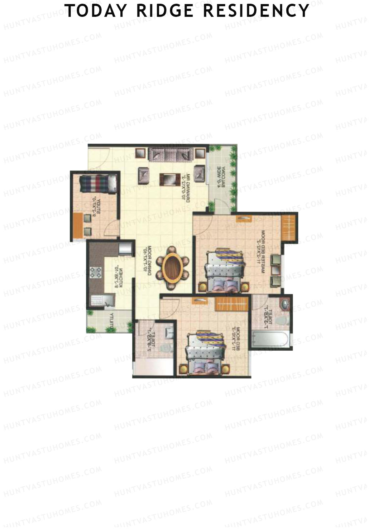 Today Ridge Residency Block M Unit 8 Floor Plan