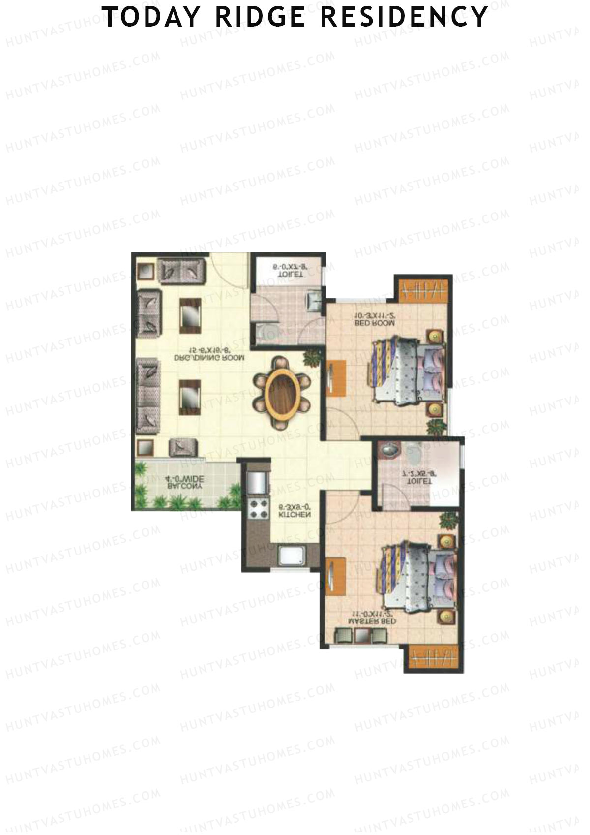 Today Ridge Residency Block P Unit 3 Floor Plan