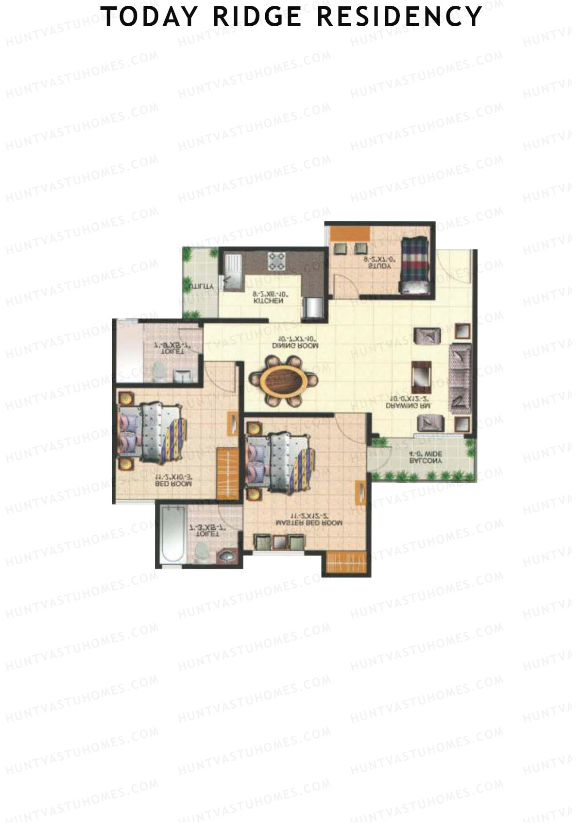 Today Ridge Residency Block P Unit 4 Floor Plan