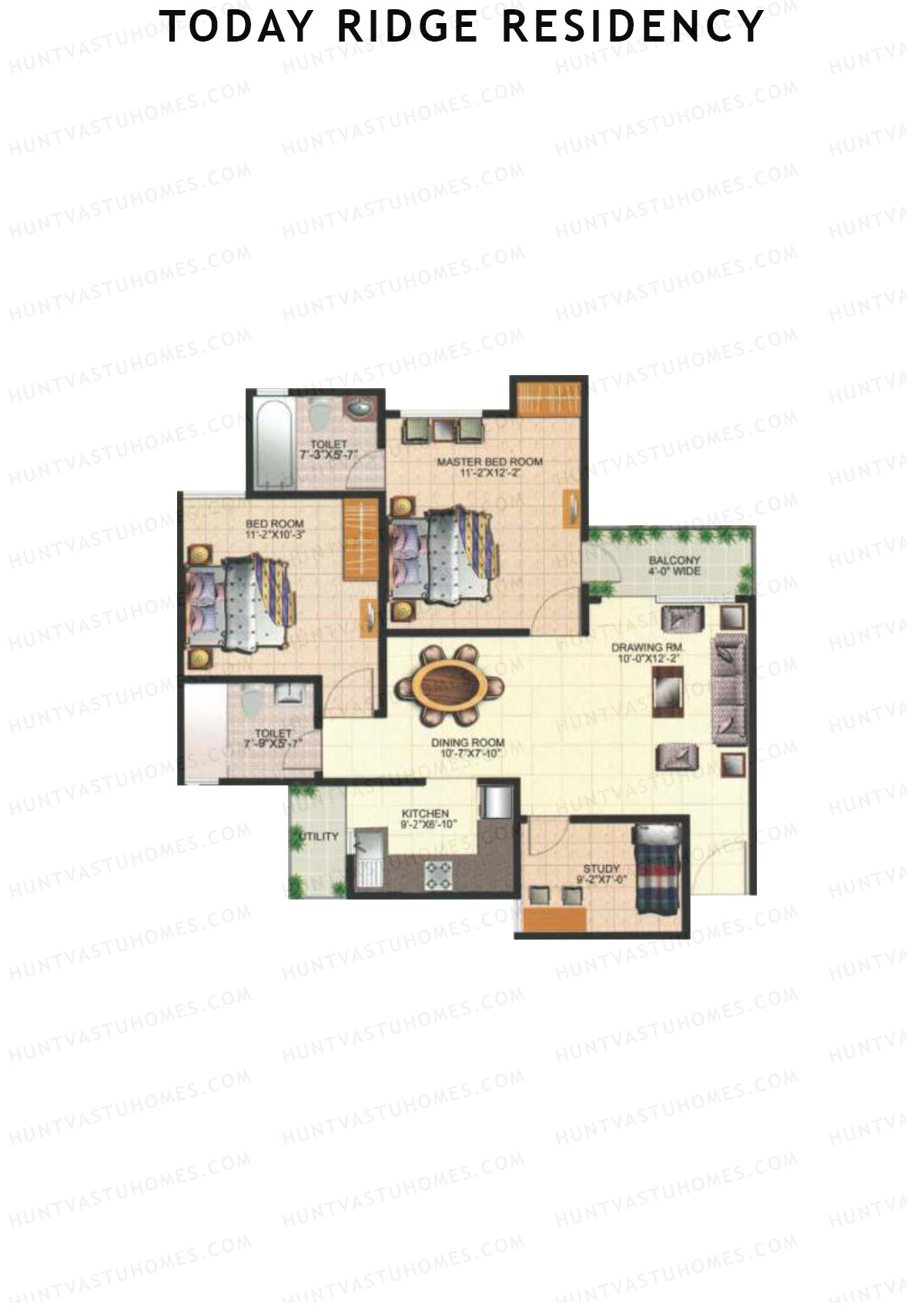 Today Ridge Residency Block P Unit 5 Floor Plan