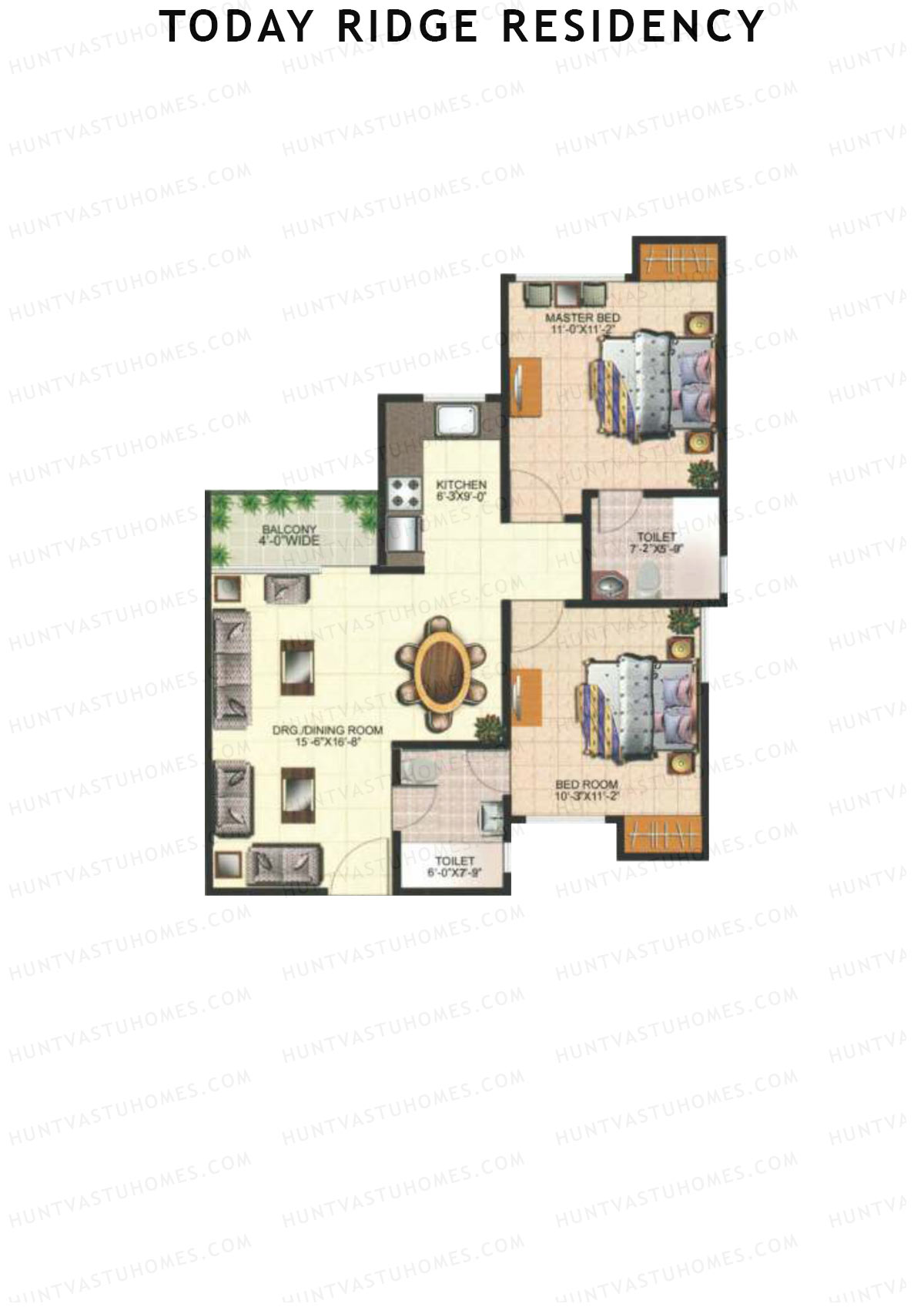 Today Ridge Residency Block P Unit 6 Floor Plan