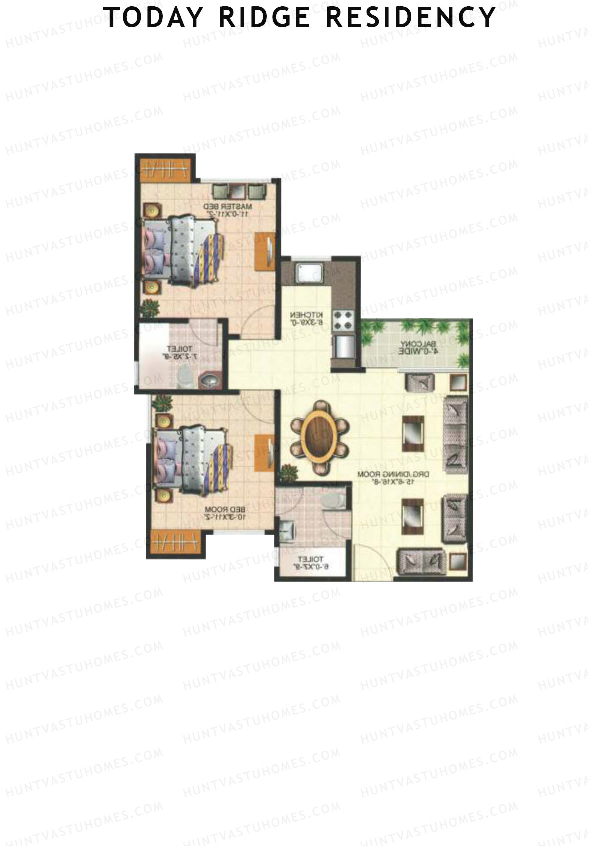 Today Ridge Residency Block P Unit 7 Floor Plan