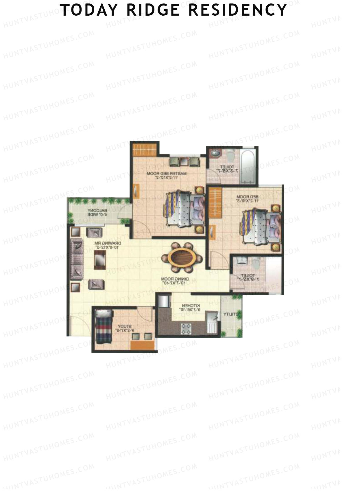 Today Ridge Residency Block P Unit 8 Floor Plan