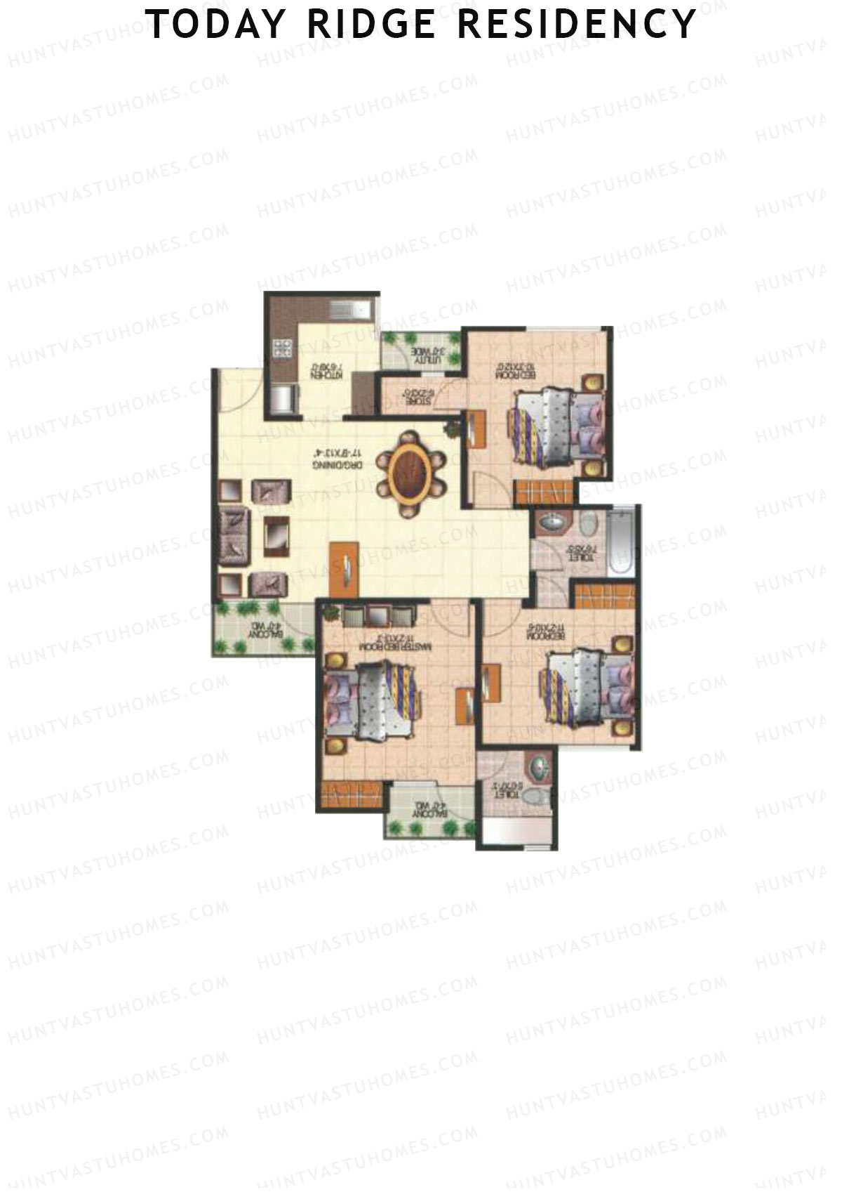 Today Ridge Residency Block Q Unit 1 Floor Plan