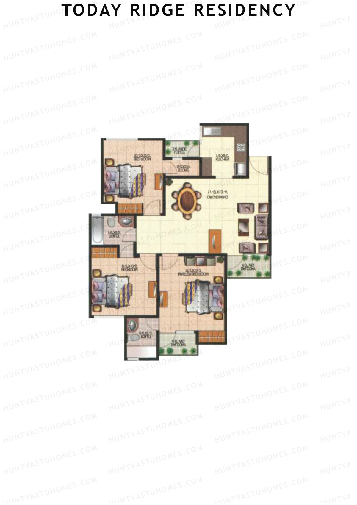 Today Ridge Residency Block Q Unit 2 Floor Plan