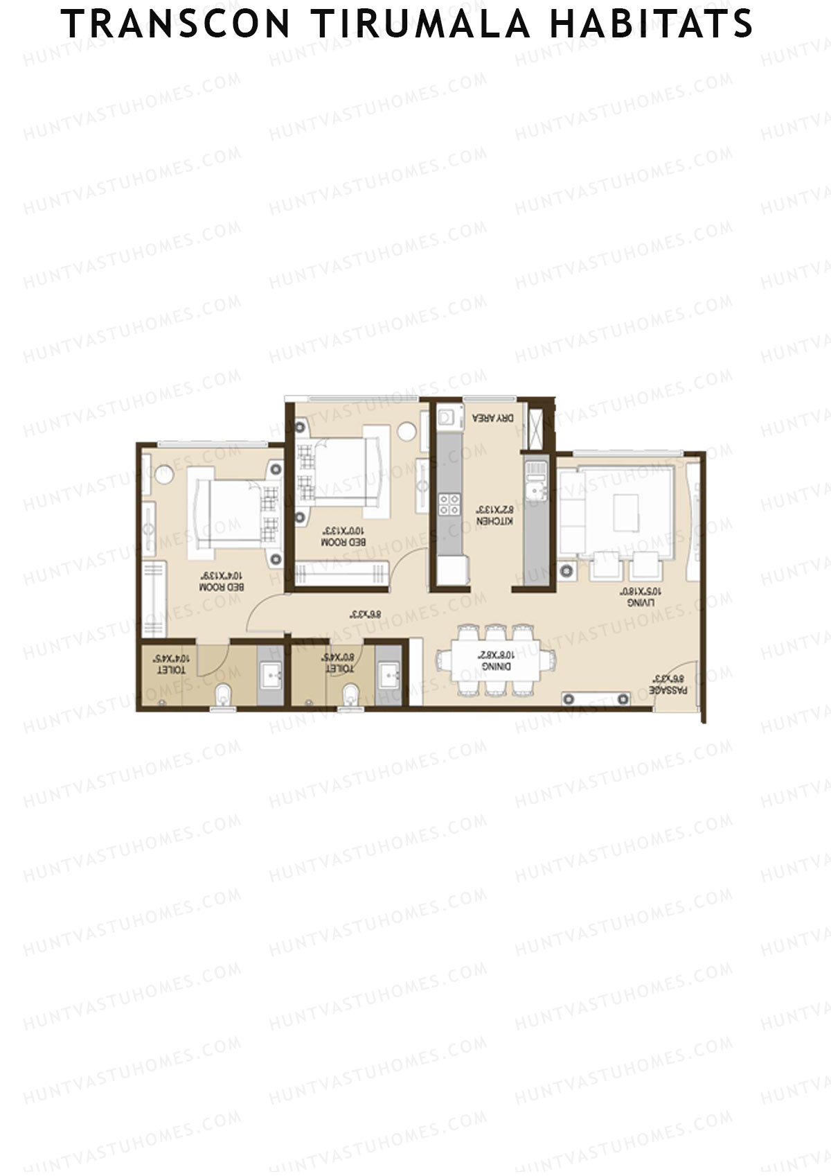 Transcon Tirumala Habitats Wing A Unit 1 Floor Plan