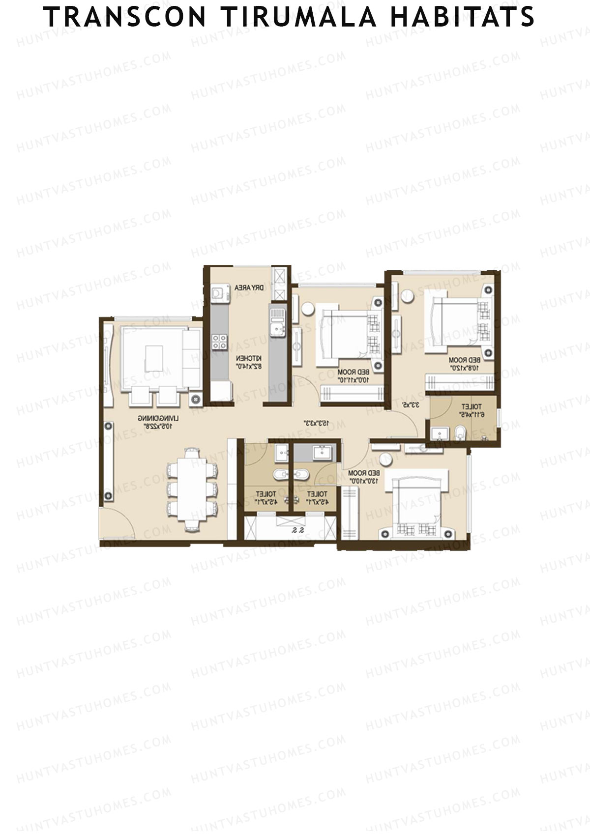 Transcon Tirumala Habitats Wing A Unit 2 Floor Plan