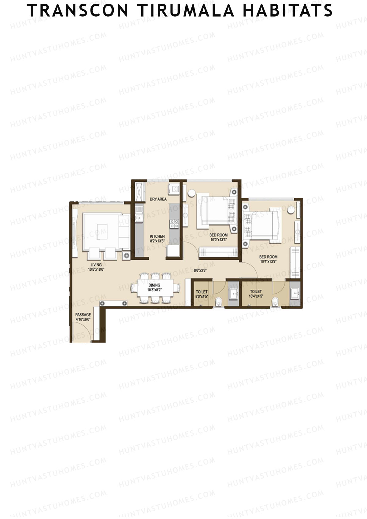Transcon Tirumala Habitats Wing B Unit 2 Floor Plan