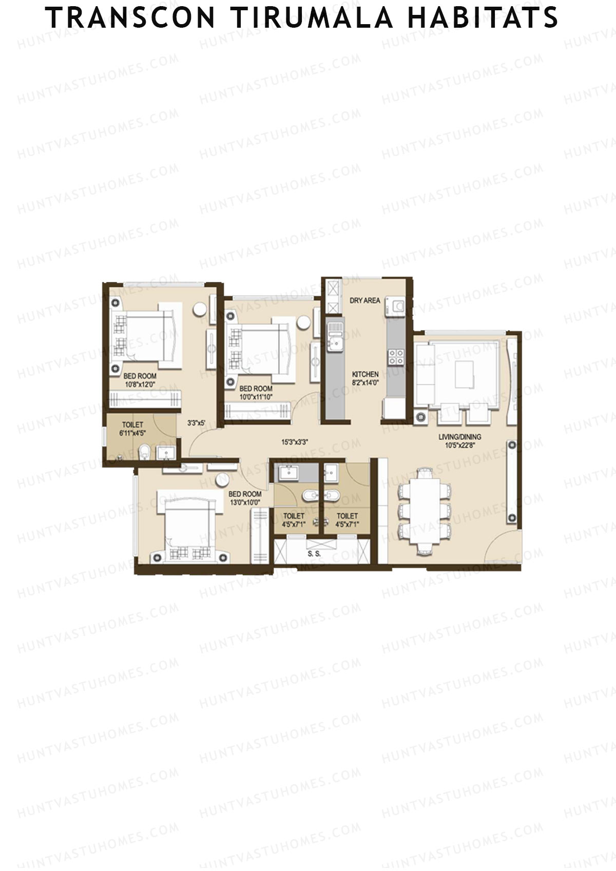 Transcon Tirumala Habitats Wing C Unit 1 Floor Plan