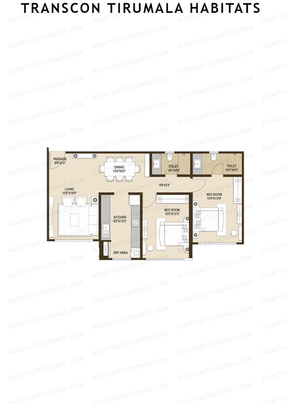Transcon Tirumala Habitats Wing C Unit 3 Floor Plan
