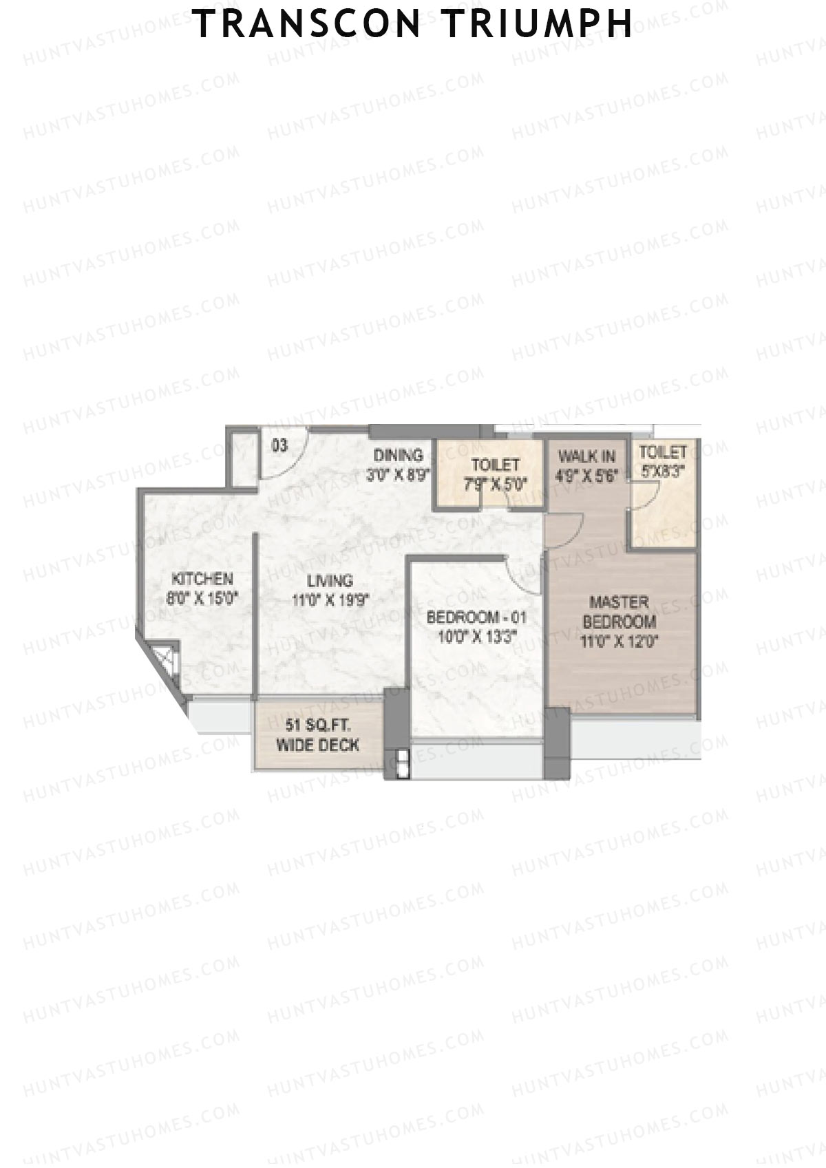 Transcon Triumph Wing A Unit 3 Floor Plan