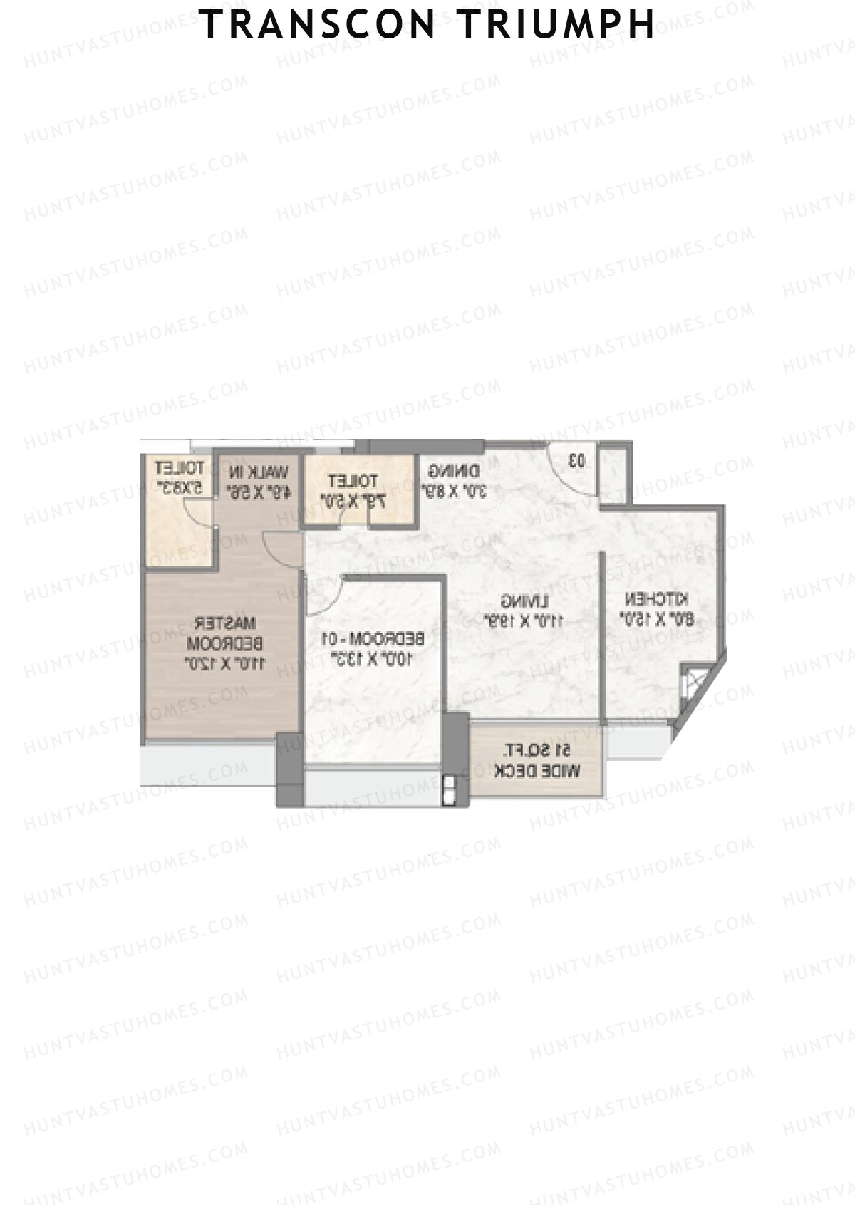 Transcon Triumph Wing B Unit 2 Floor Plan