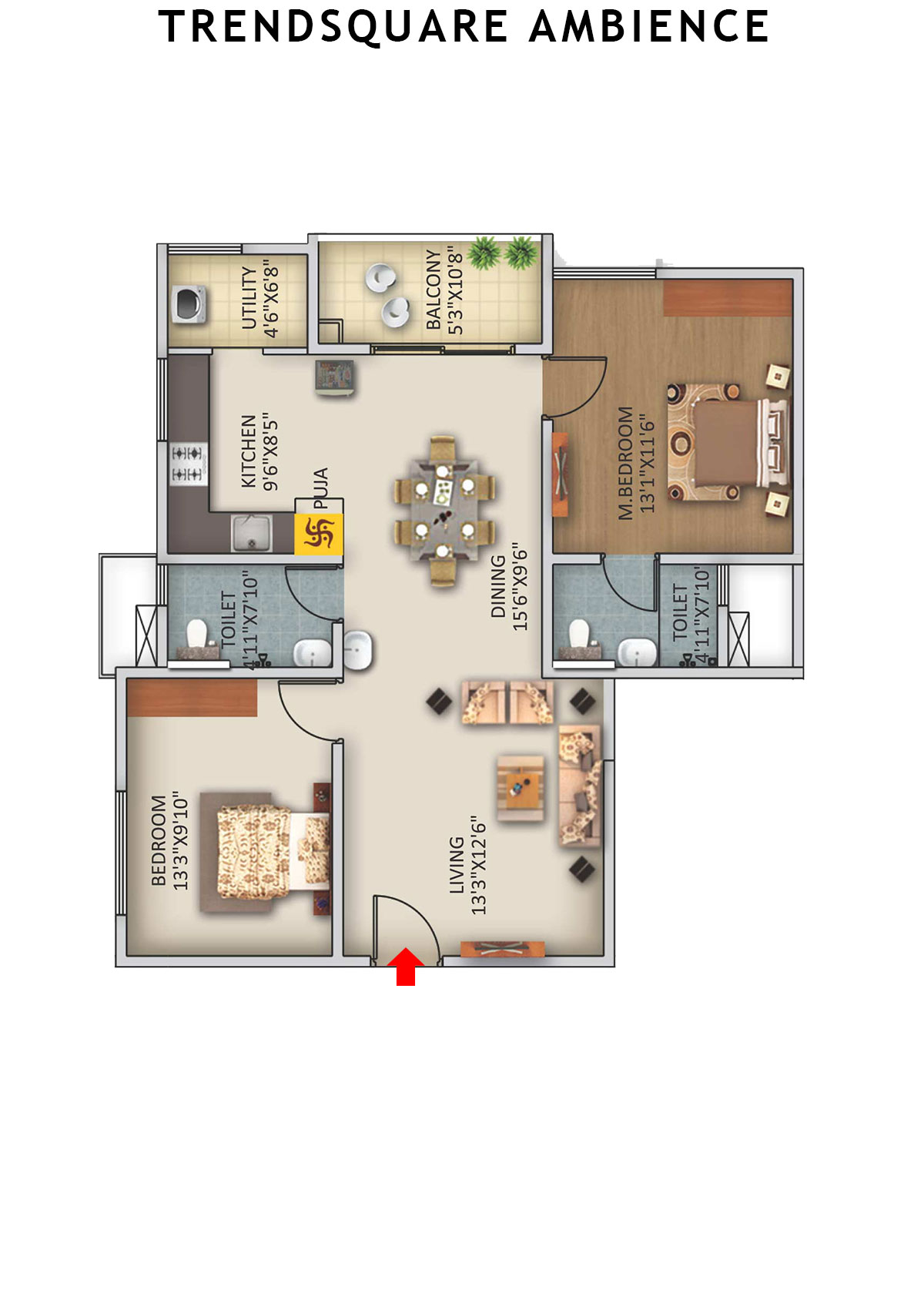 Trendsquare Ambience Tower A Unit 13 Floor Plan