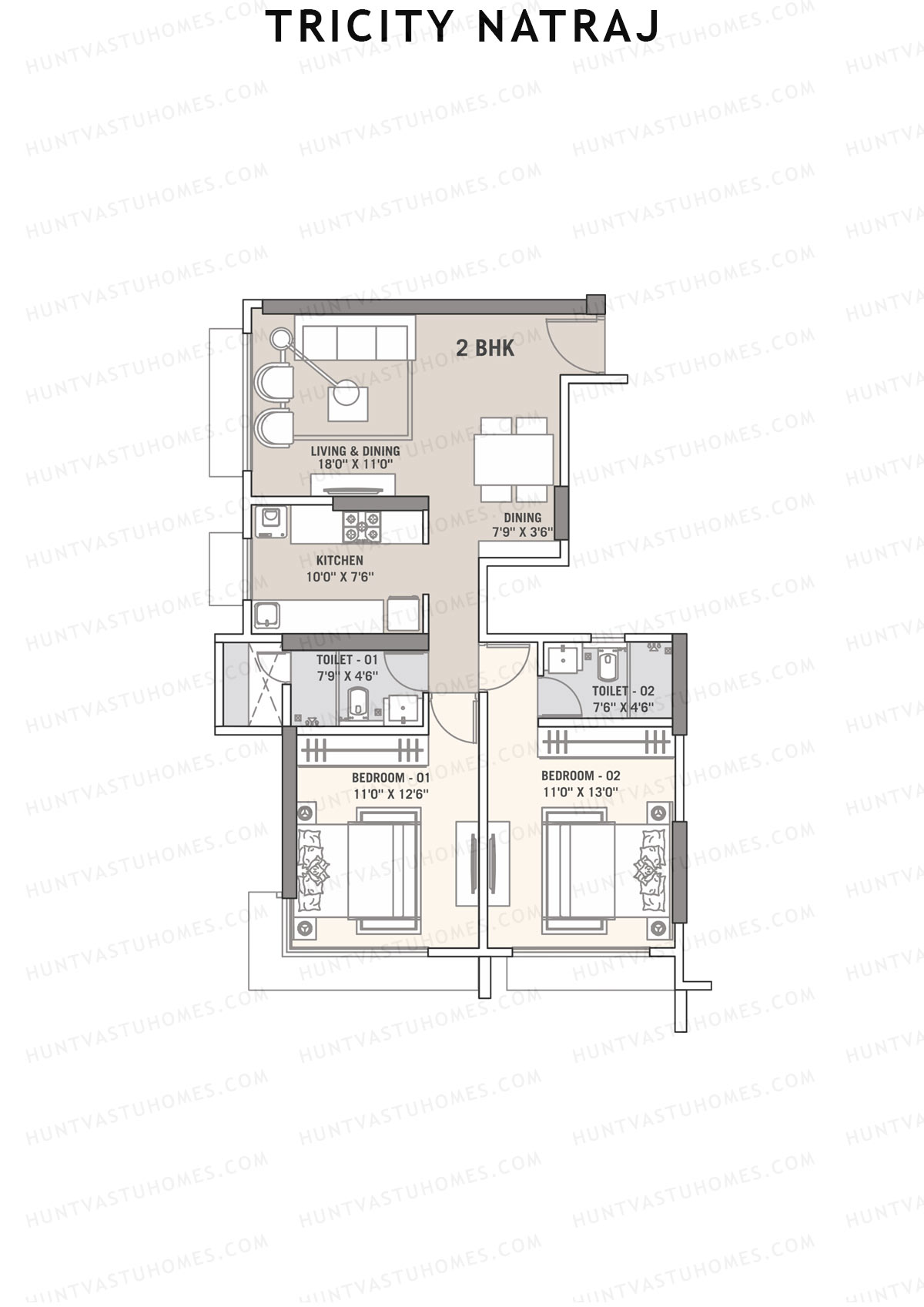 Tricity Natraj Tower A Unit 4 Floor Plan