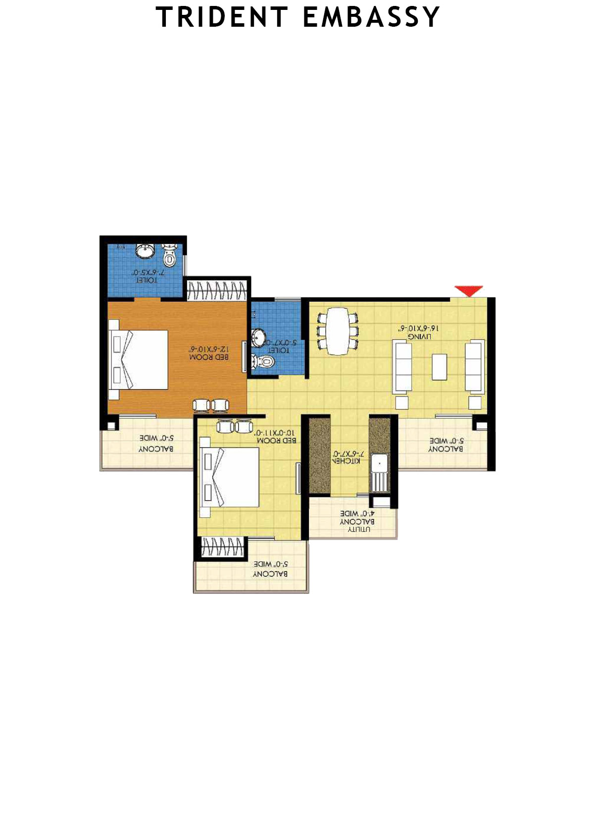 Trident Embassy Tower A Unit 5 Floor Plan