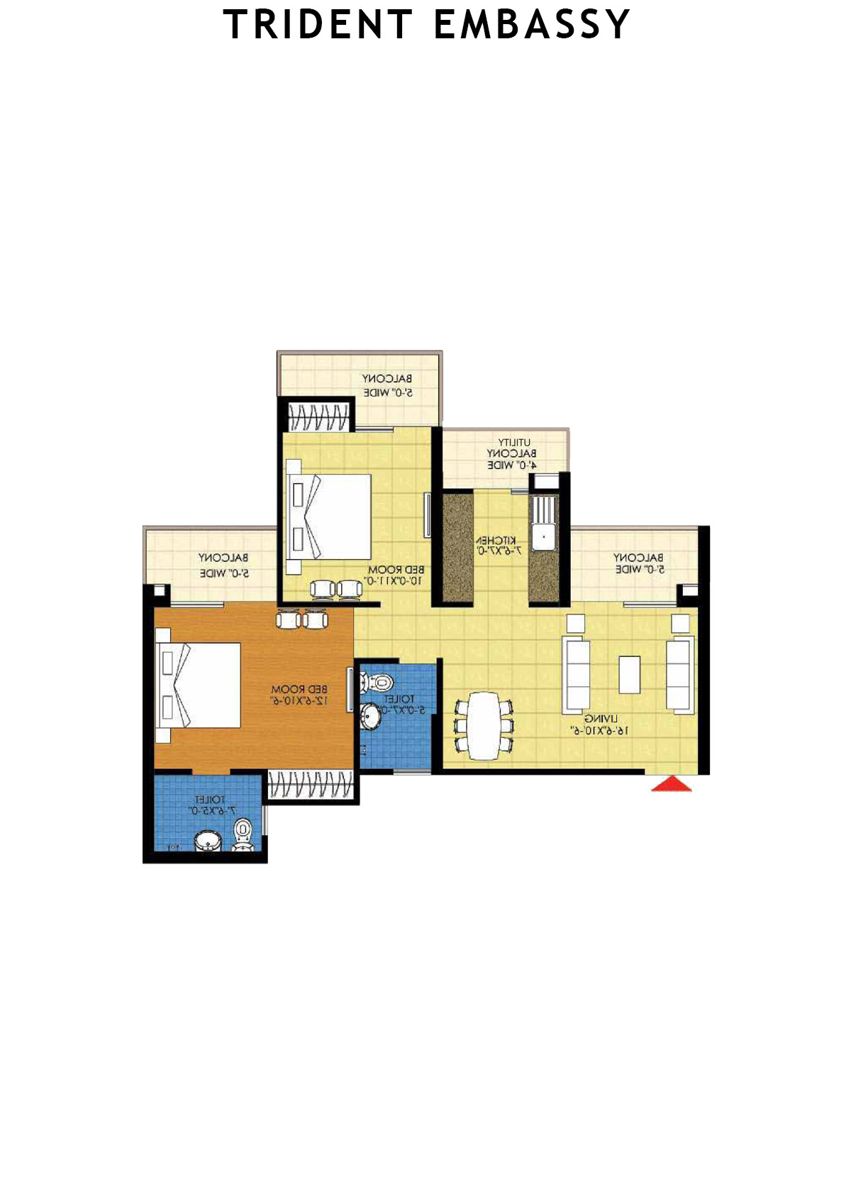 Trident Embassy Tower A Unit 6 Floor Plan