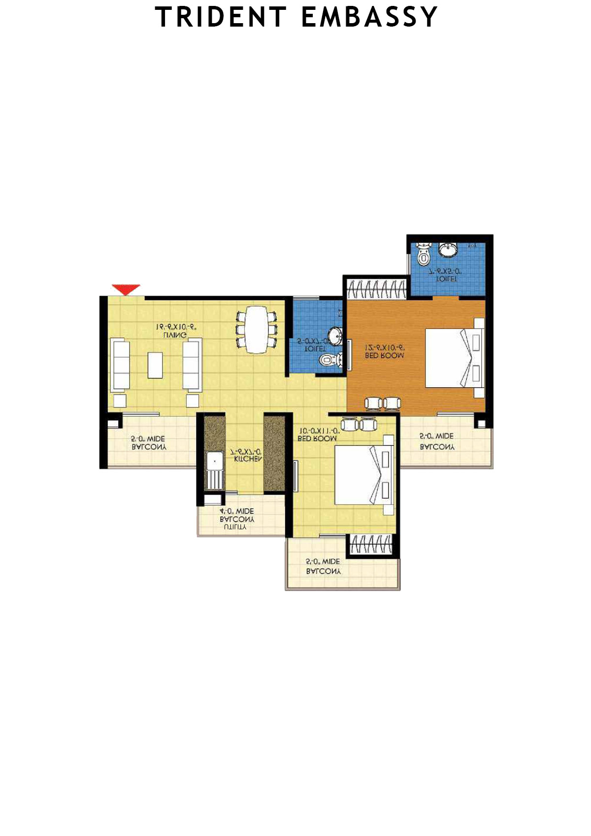 Trident Embassy Tower B Unit 5 Floor Plan