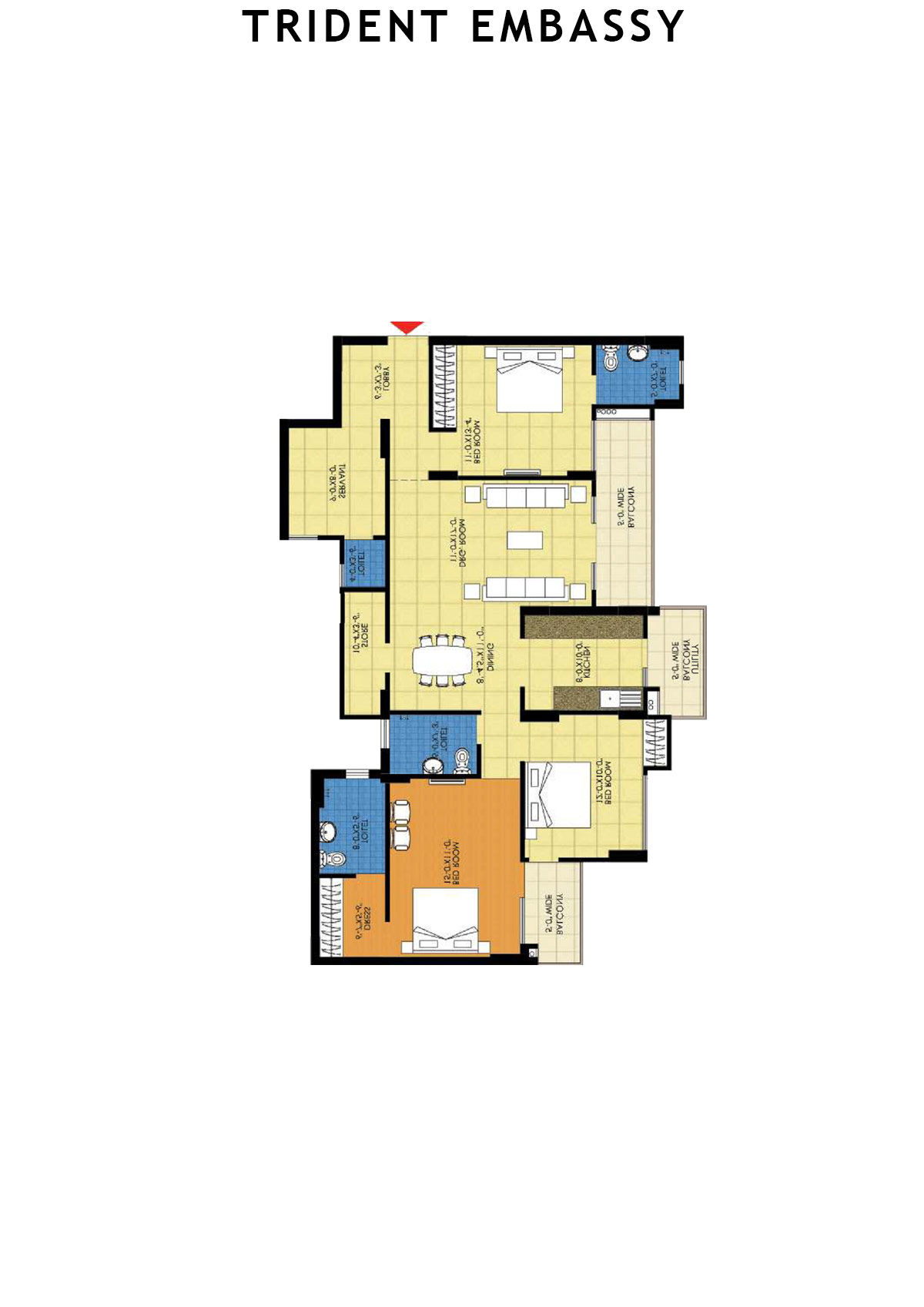 Trident Embassy Tower F Unit 1 Floor Plan