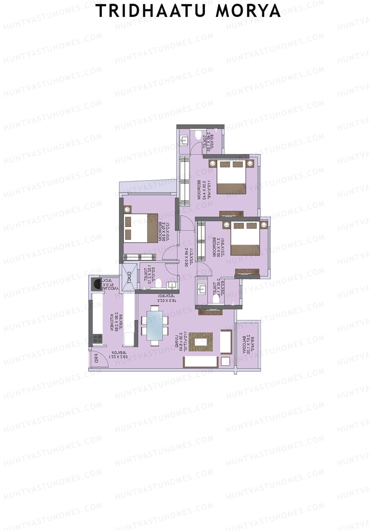 Tridhaatu Morya Wing A Unit 4 Floor Plan