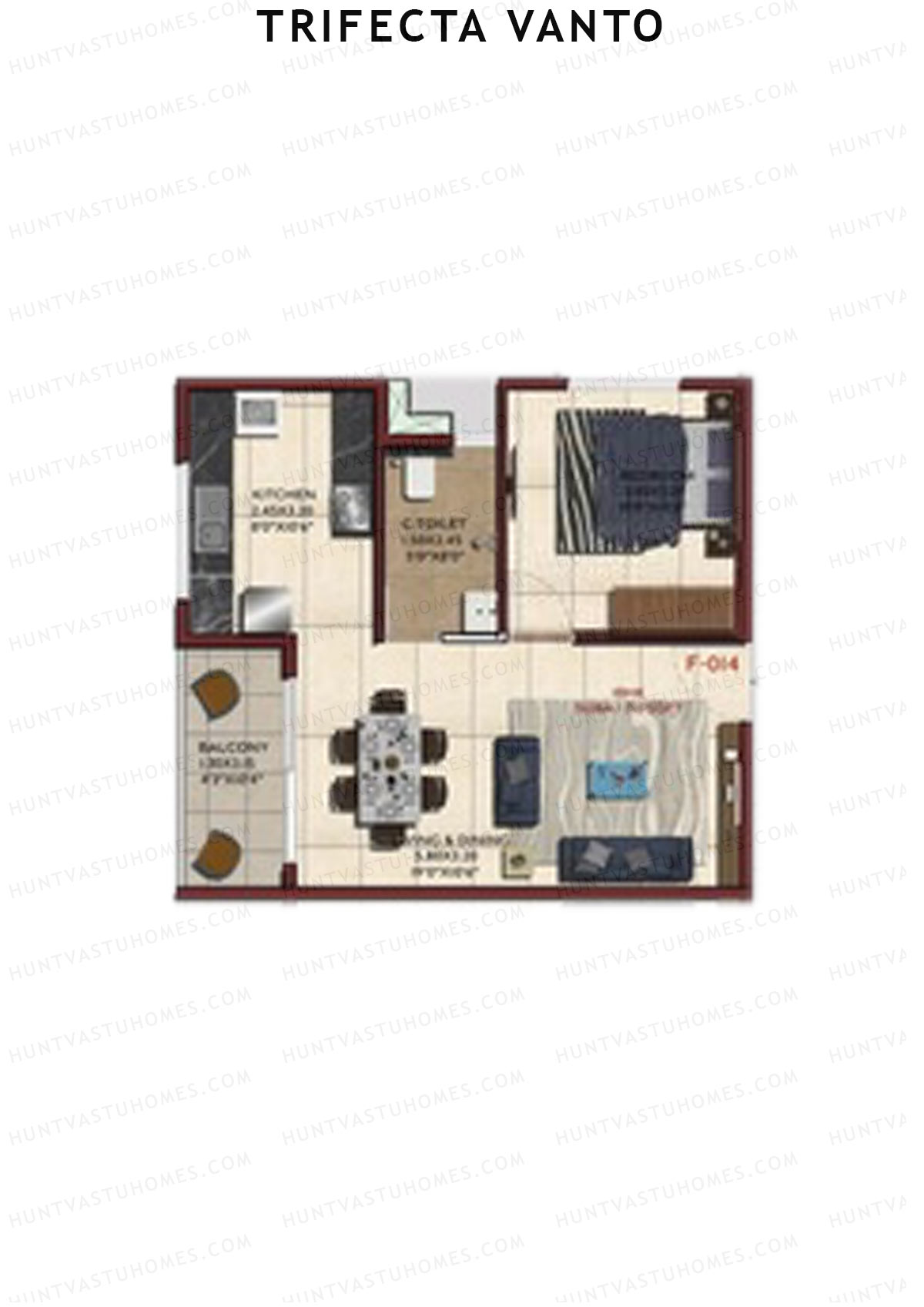 Trifecta Vanto Tower B Unit 29 Floor Plan