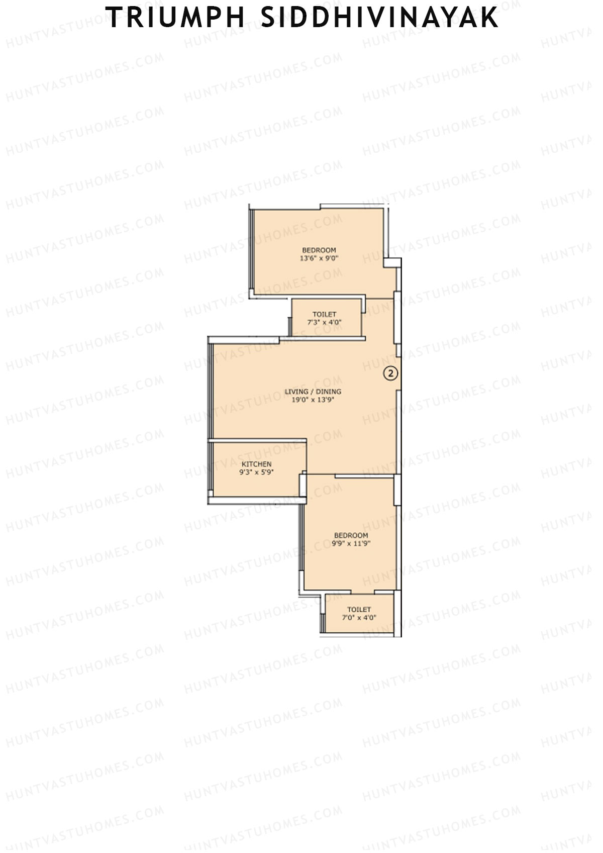 Triumph Siddhivinayak Wing A Unit 2 Floor Plan