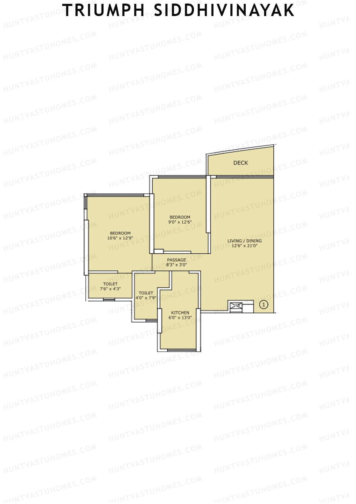 Triumph Siddhivinayak Wing B Unit 1 Floor Plan