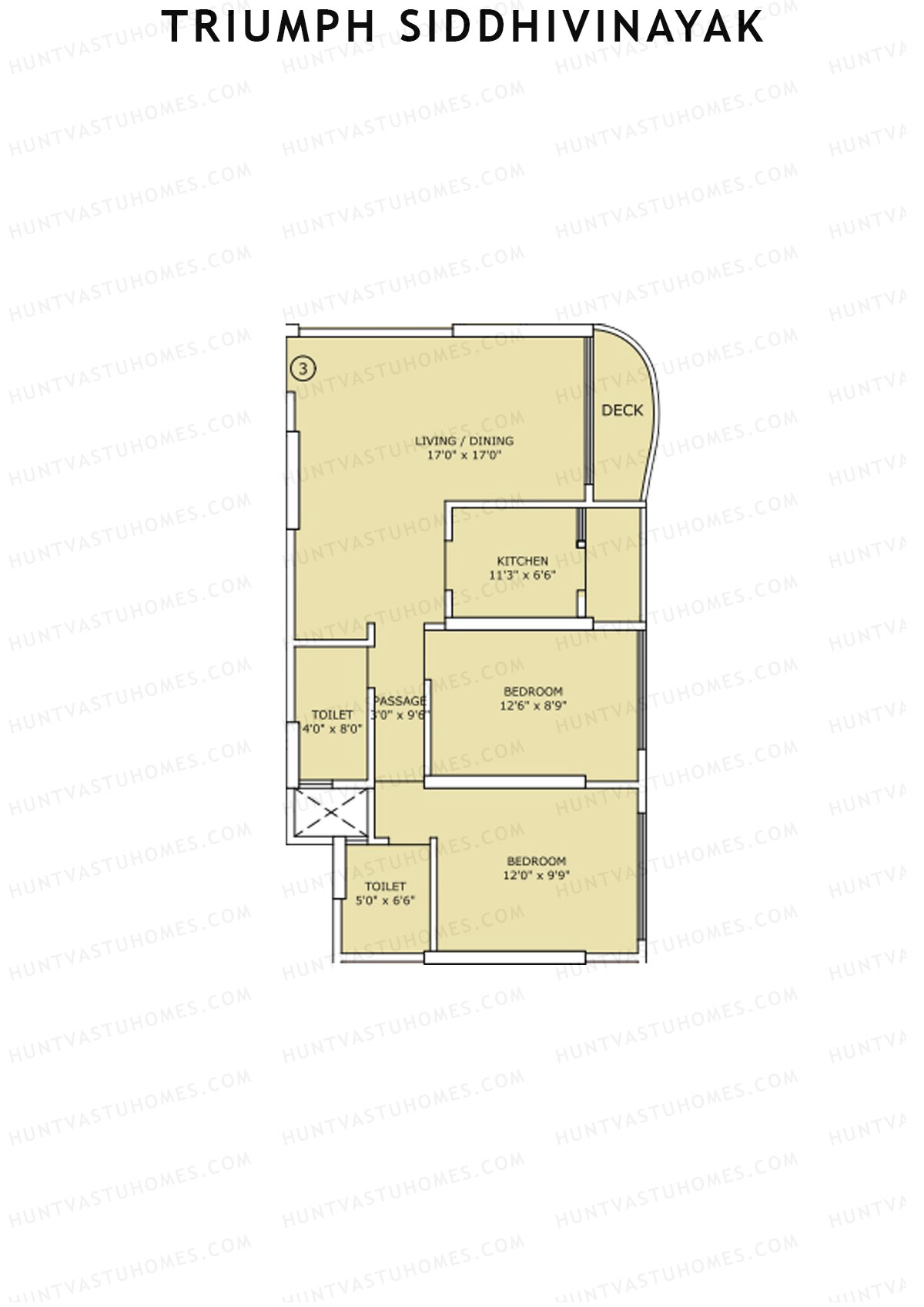 Triumph Siddhivinayak Wing B Unit 3 Floor Plan