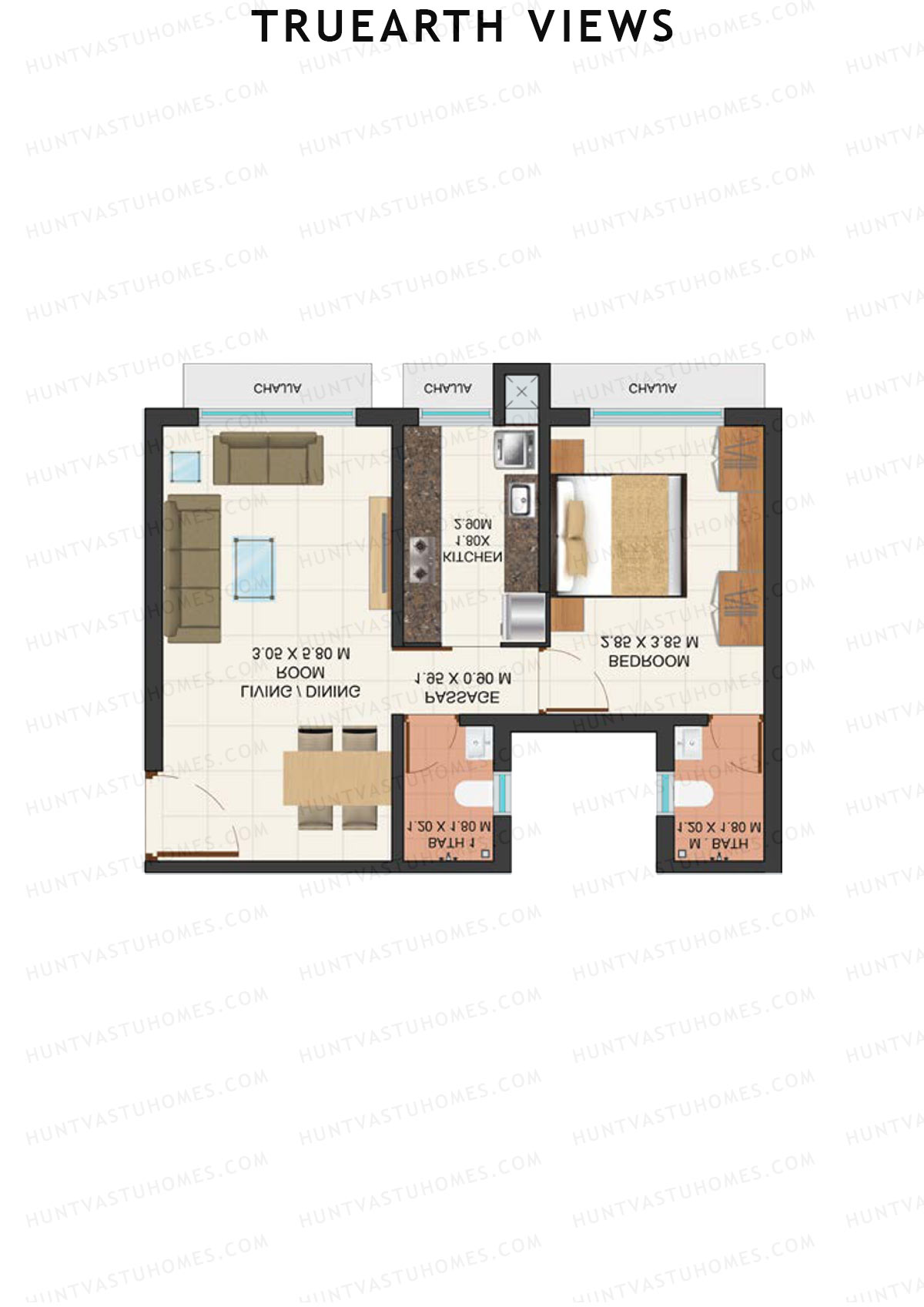 TruEarth Views Wing A Unit 1 Floor Plan