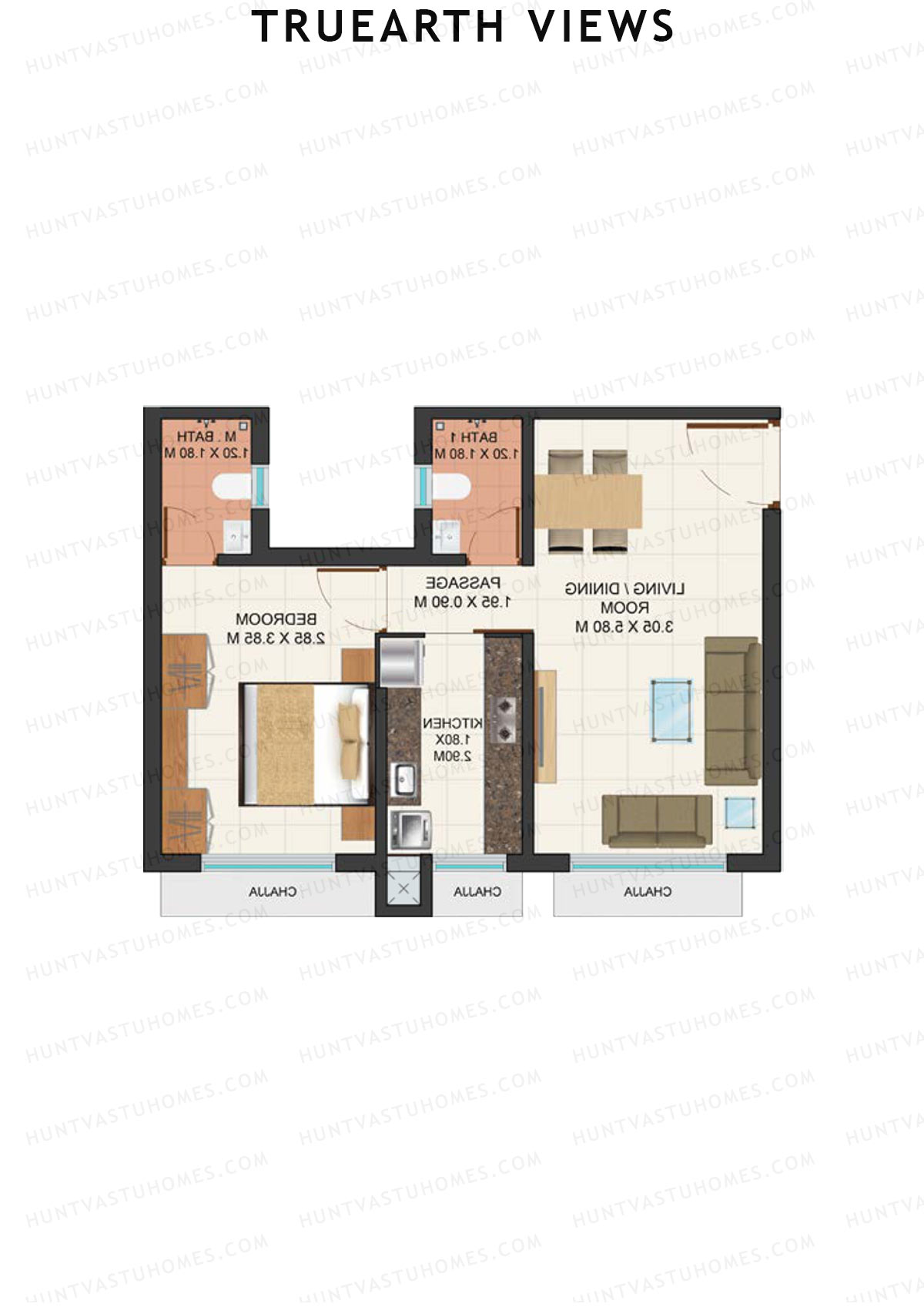 TruEarth Views Wing A Unit 3 Floor Plan