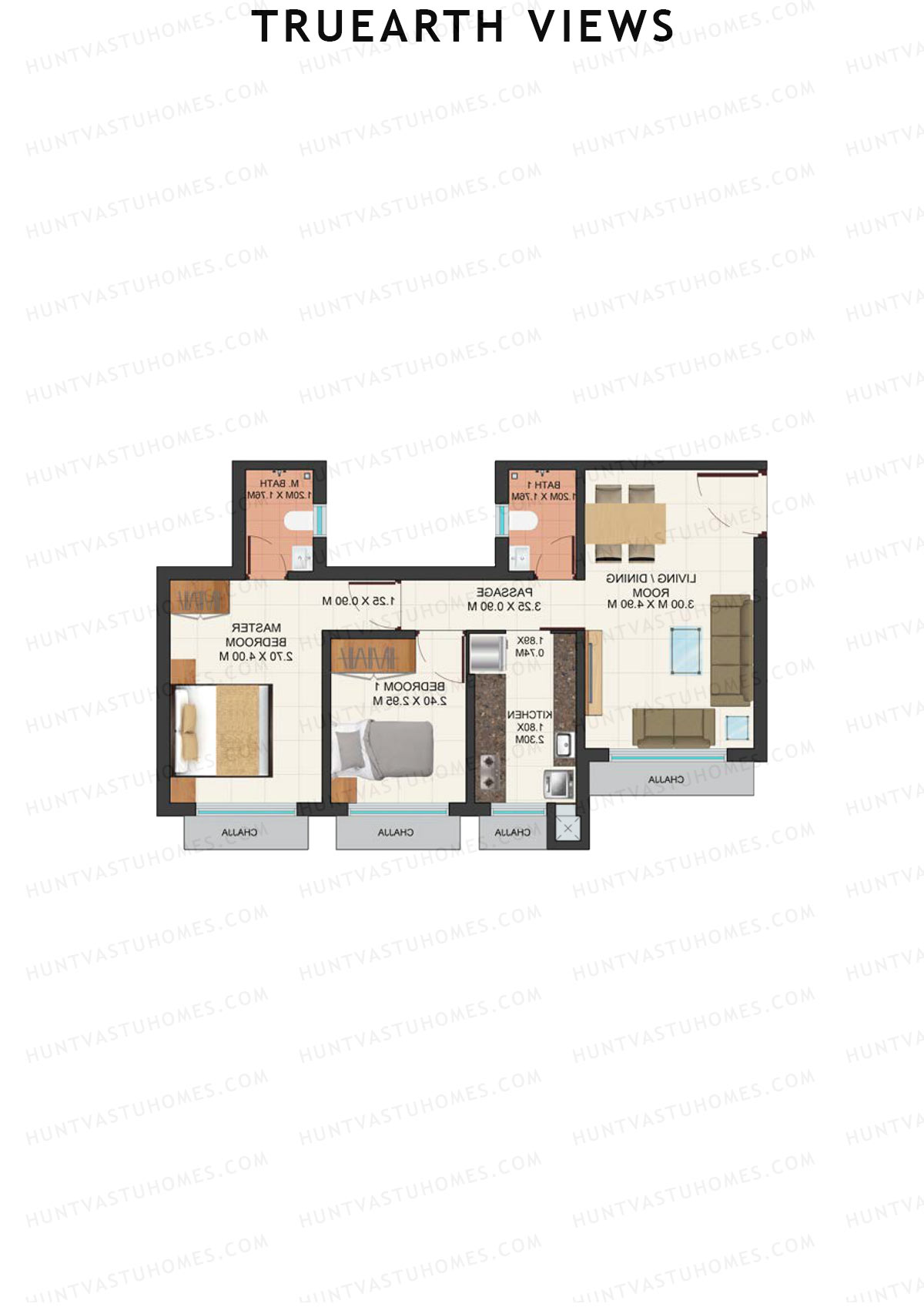 TruEarth Views Wing C Unit 4 Floor Plan