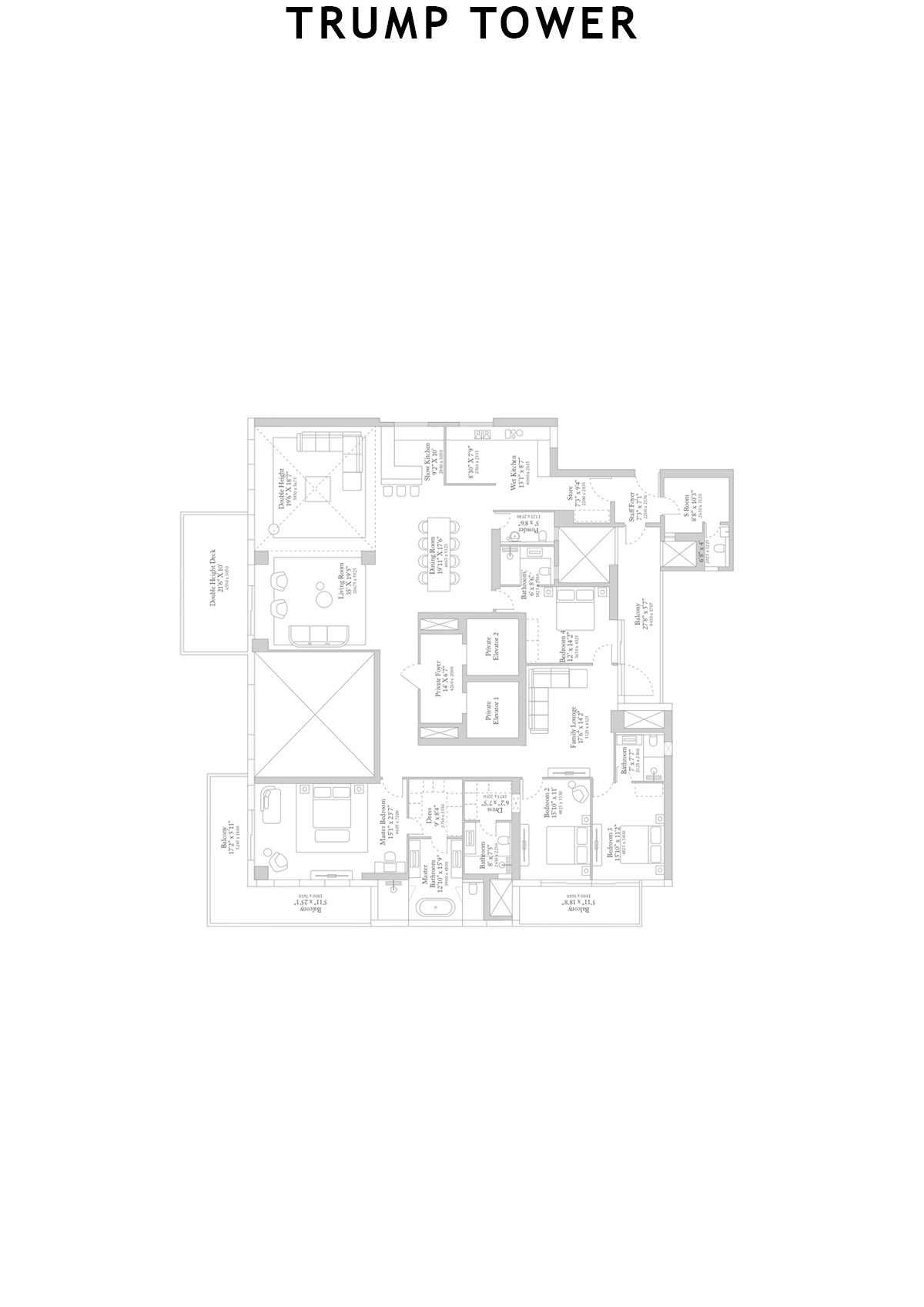 Trump Tower Tower 1 Unit A (Type 2) Floor Plan
