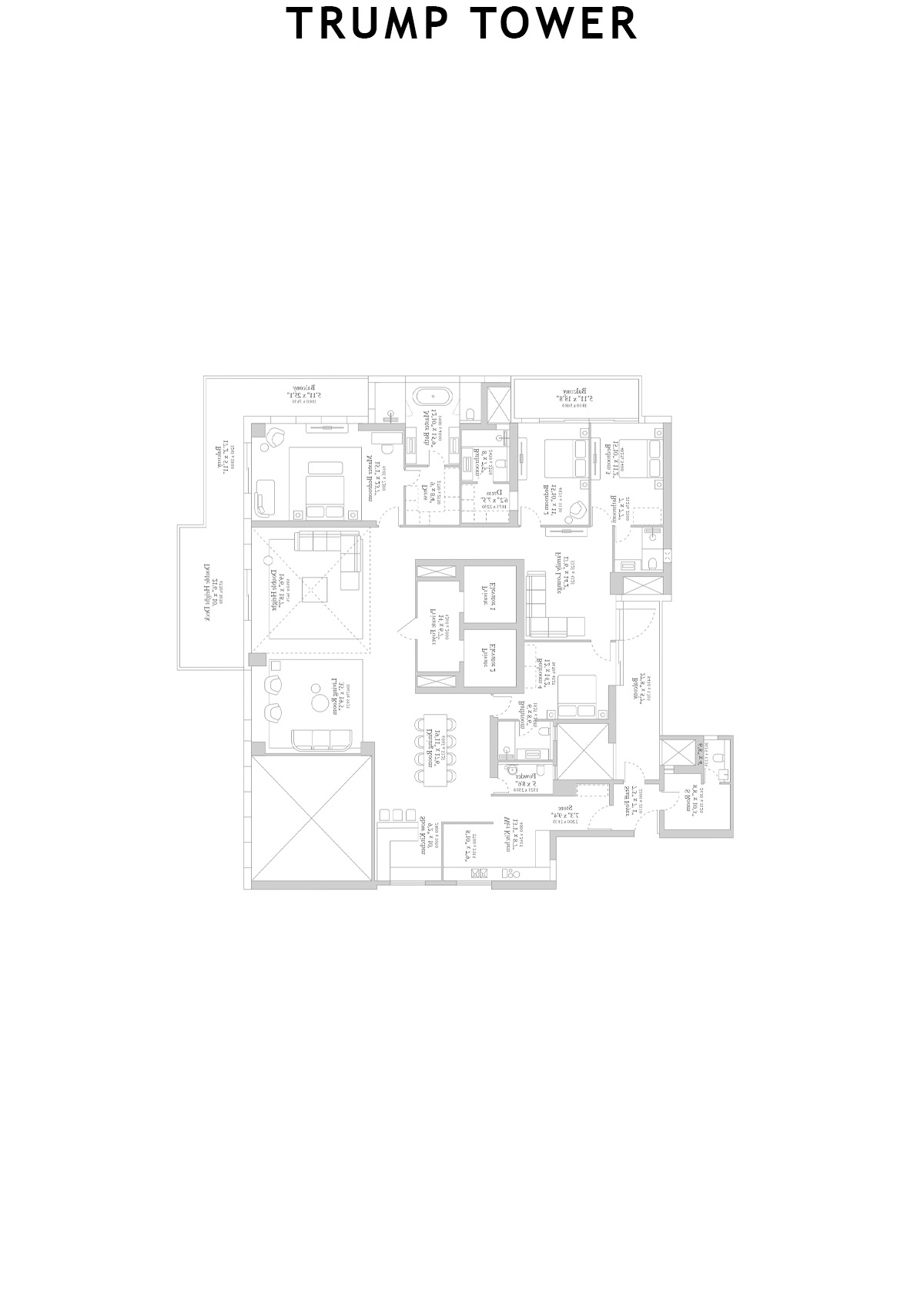 Trump Tower Tower 2 Unit D (Type 1) Floor Plan
