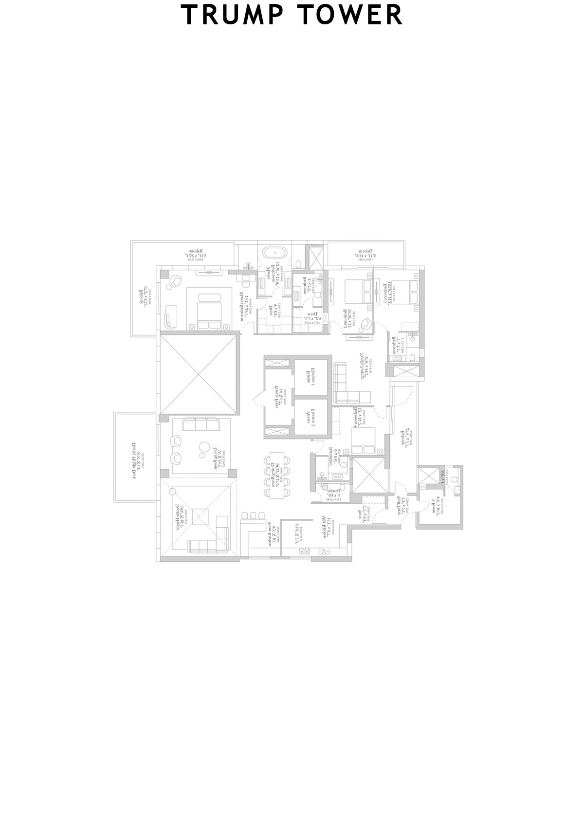 Trump Tower Tower 2 Unit D (Type 2) Floor Plan