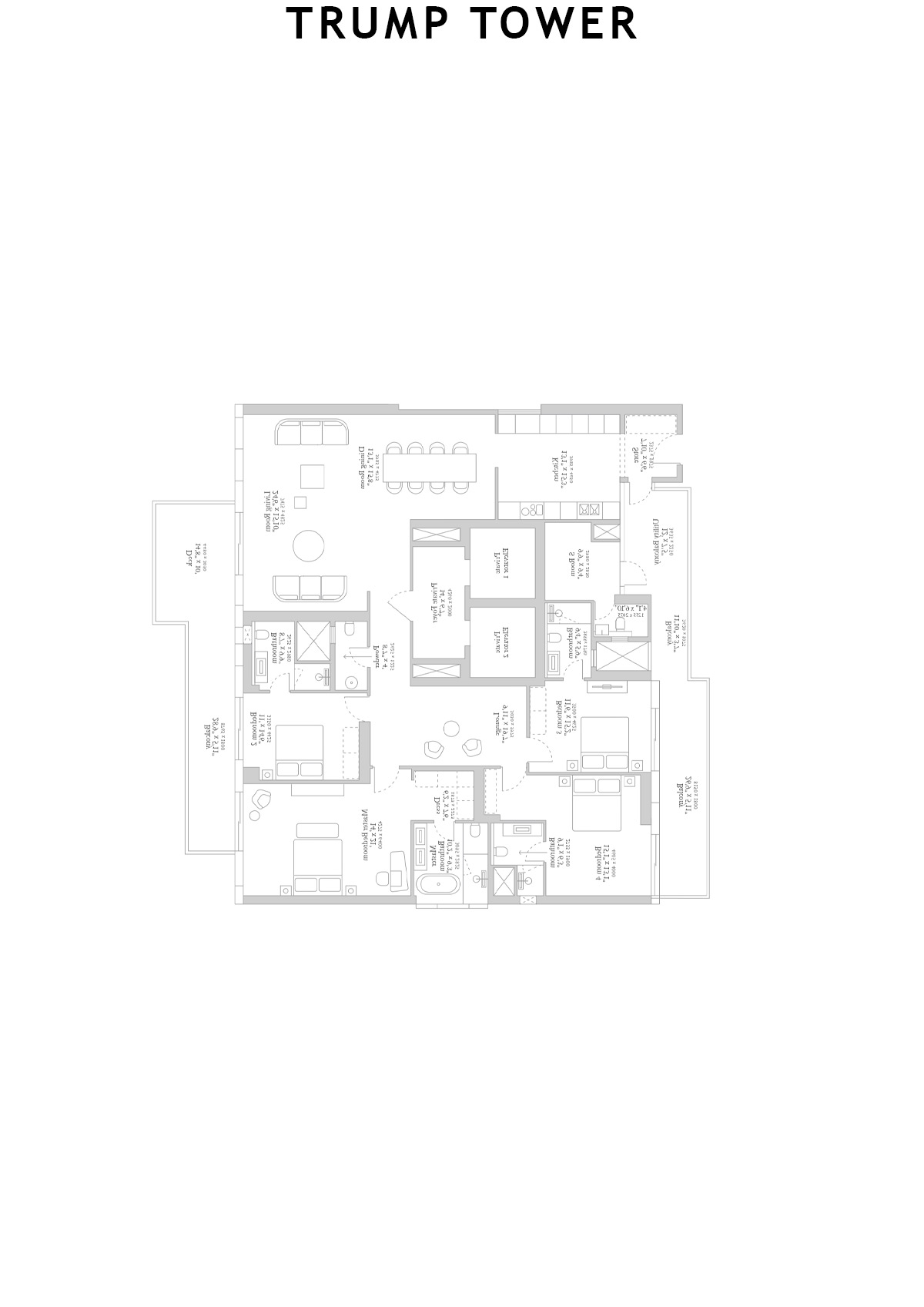 Trump Tower Tower 2 Unit E Floor Plan