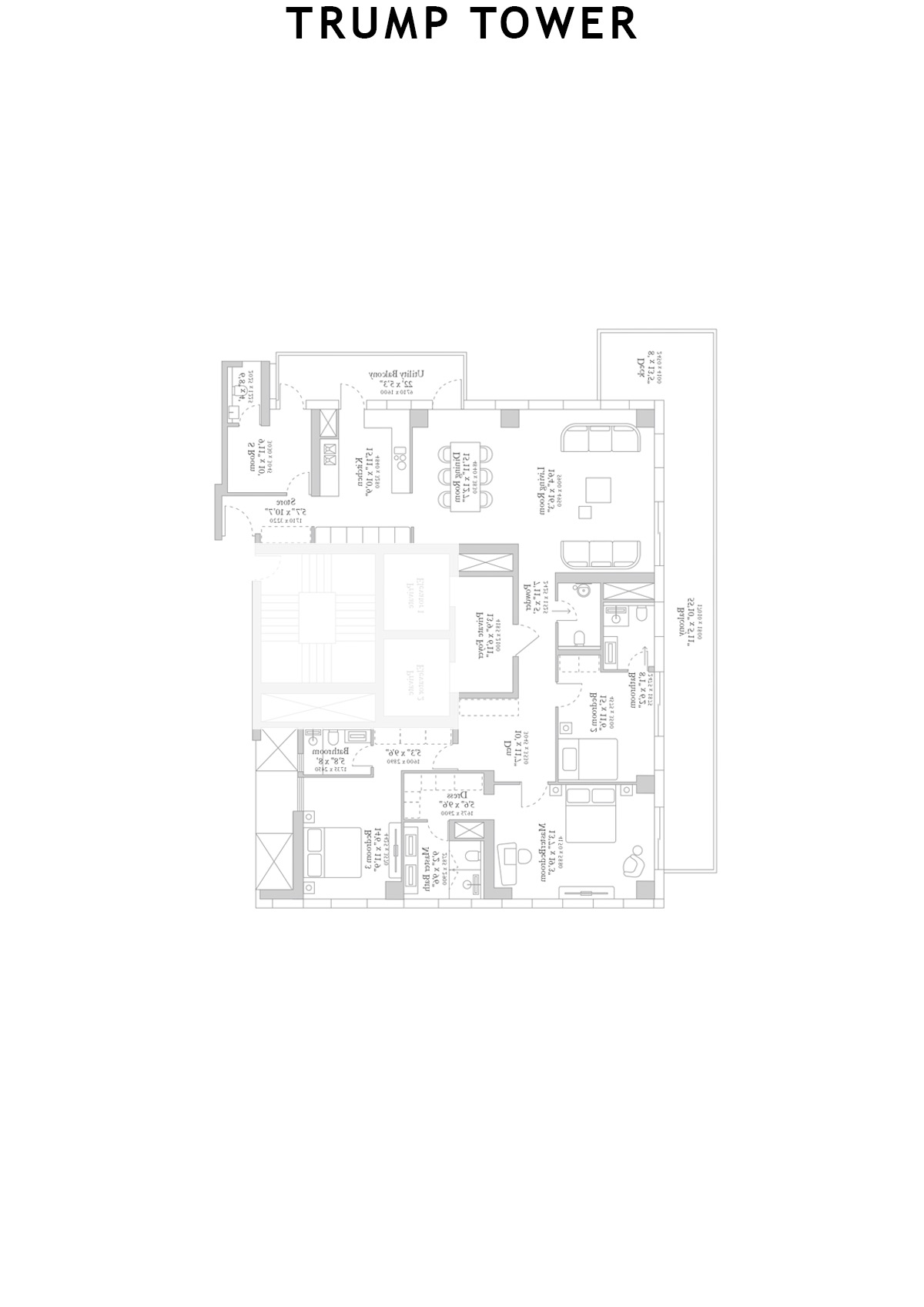 Trump Tower Tower 2 Unit F Floor Plan