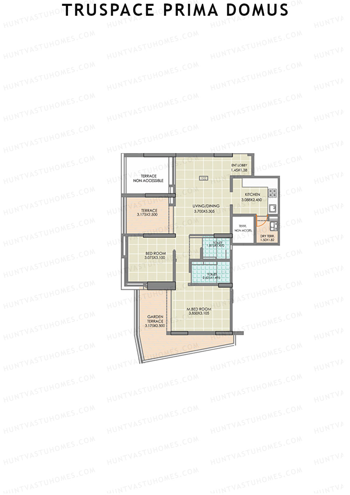Truspace Prima Domus Tower B Unit 2 Floor Plan