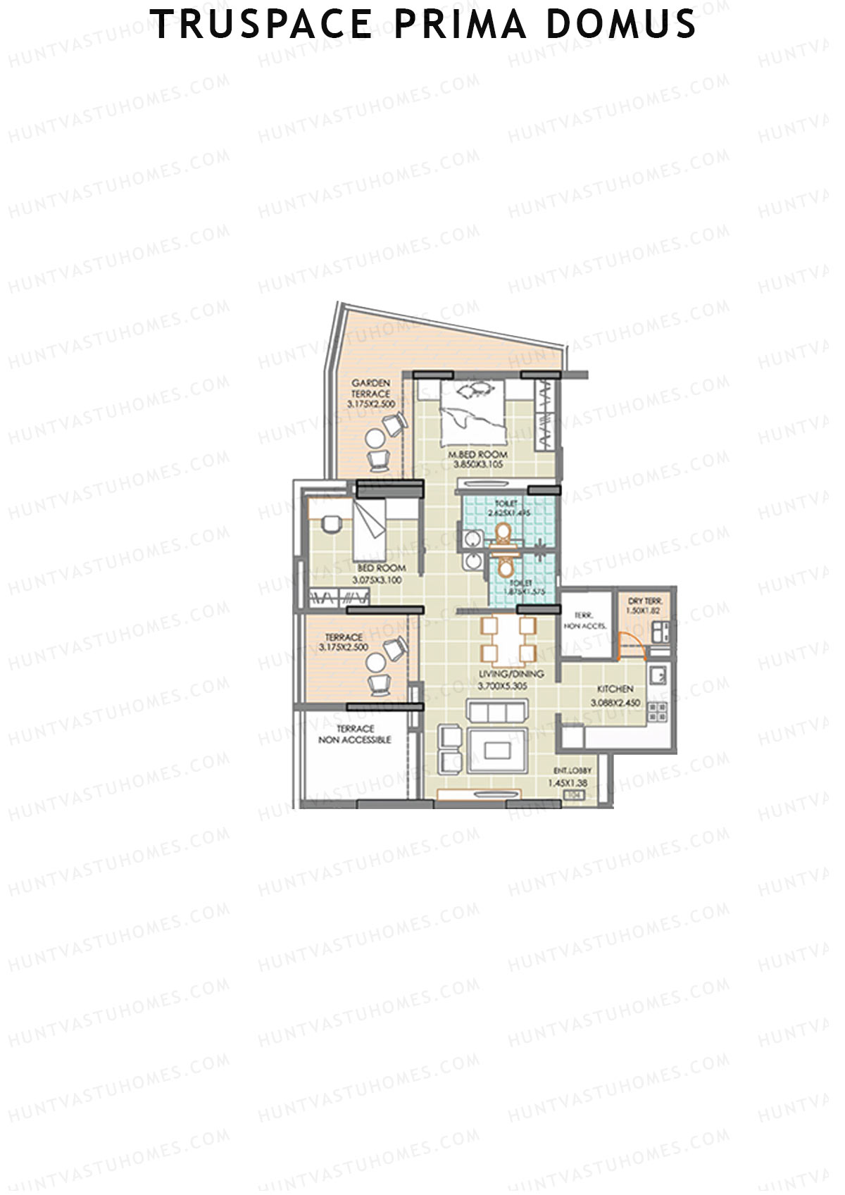 Truspace Prima Domus Tower B Unit 4 Floor Plan